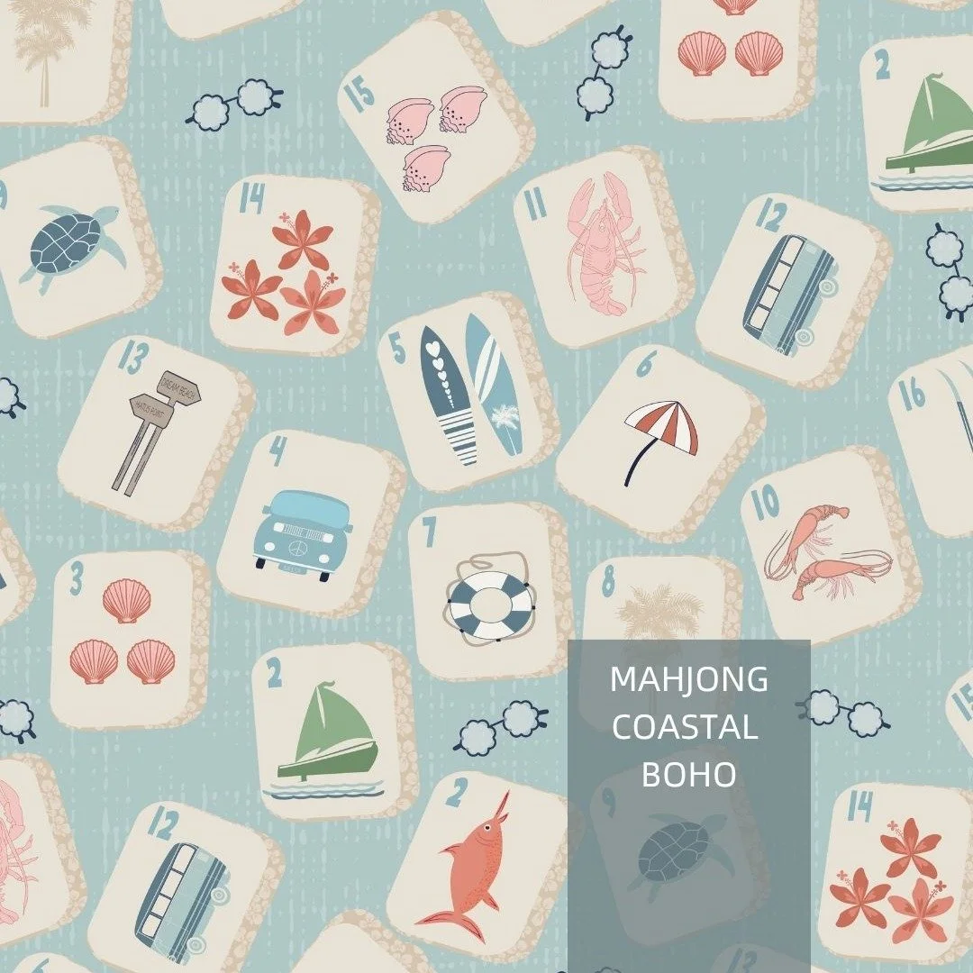 My entry for the latest @spoonflower Beachy Boho Challenge. I went through six - yup 6 - iterations of a pattern for this challenge. So many approaches can be taken and somehow, this where my pencil took me. I hope you like it! The contest opens for 