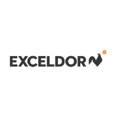 Logo d'Exceldorm avec le texte 'EXCELD' et une flèche pointant vers le haut, accompagnée d'une petite étoile orange.