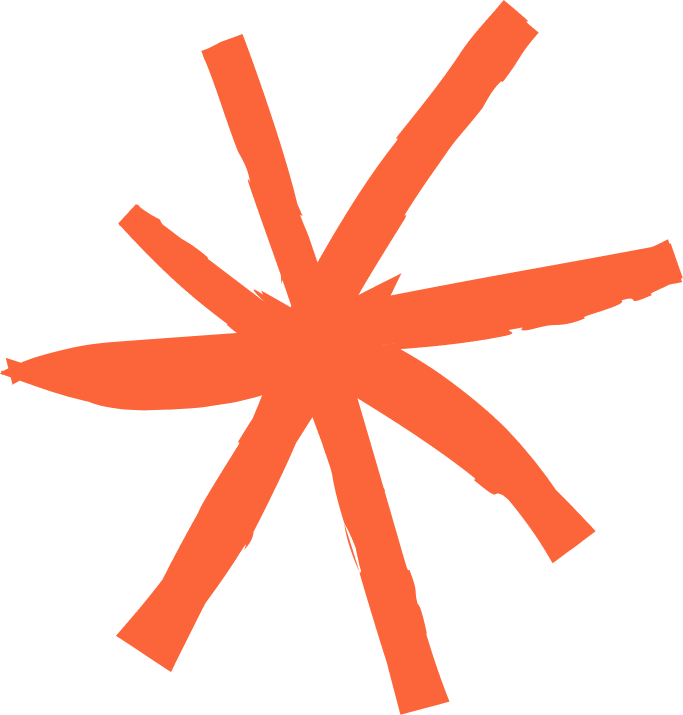 Une illustration stylisée d'une plante avec plusieurs feuilles pointues, de couleur orange.