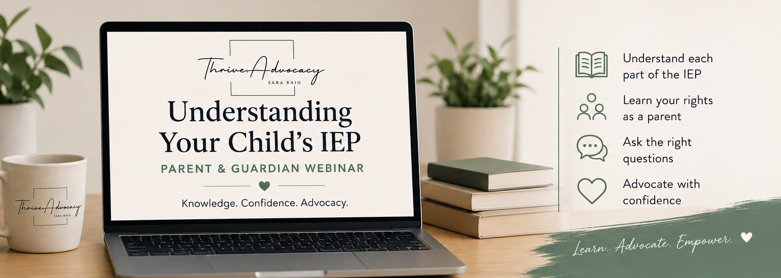 Understanding My Child's IEP Webinar