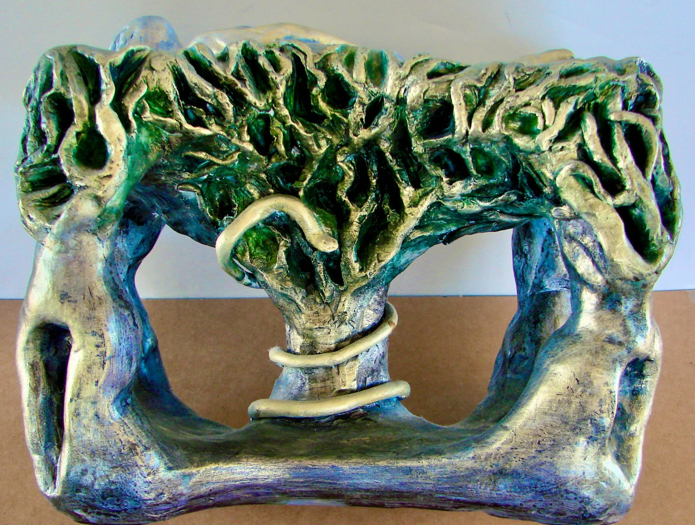 Androgenous Deity with Tree and Snake