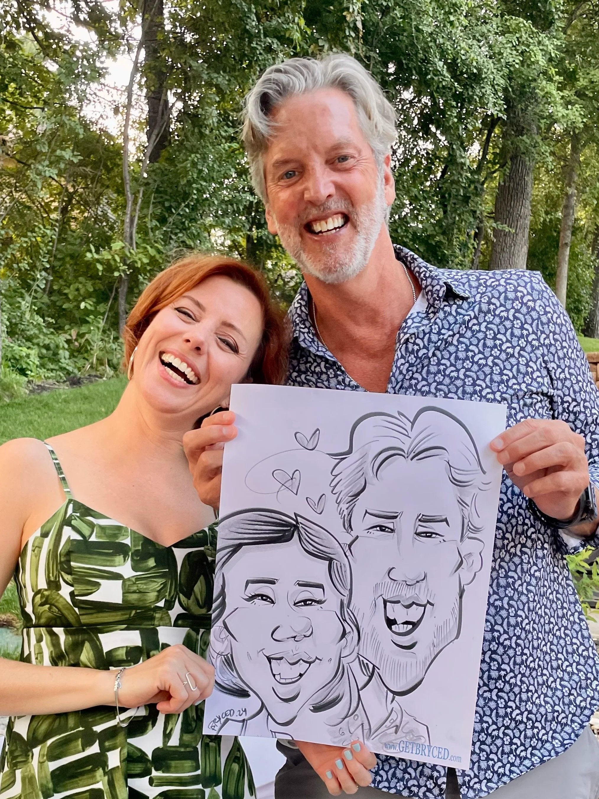 caricature 50th Birthday Party couple anniversary Minneapolis Minnesota entertainment agency