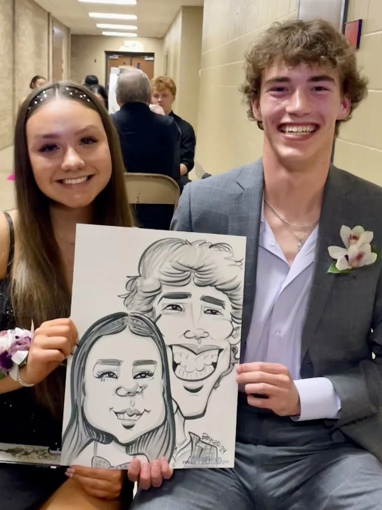 prom post prom caricature senior all night party greater Minnesota 