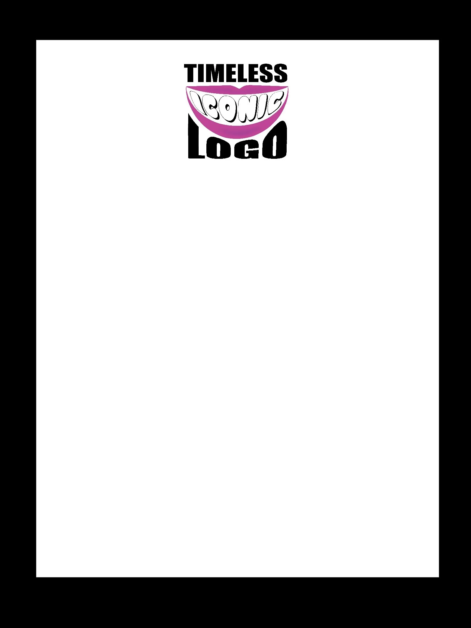 Custom printed caricature paper branding example Timeless iconic logo DRAWING SMILES Caricatures satire logo 
