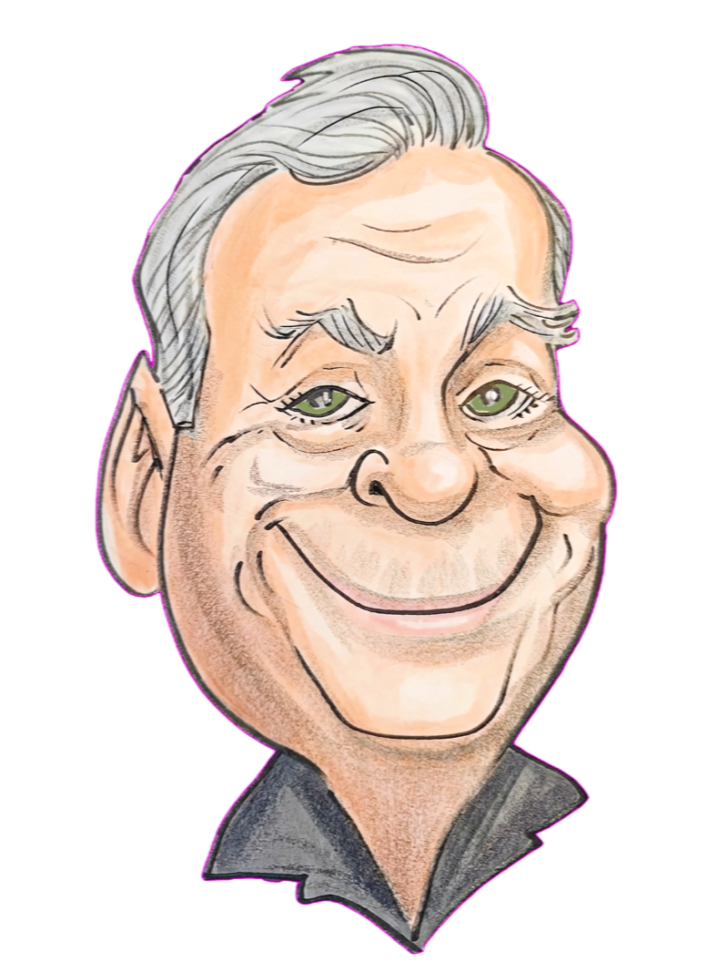 St. Paul Caricature artist Mike self-caricature DRAWING SMILES Caricatures