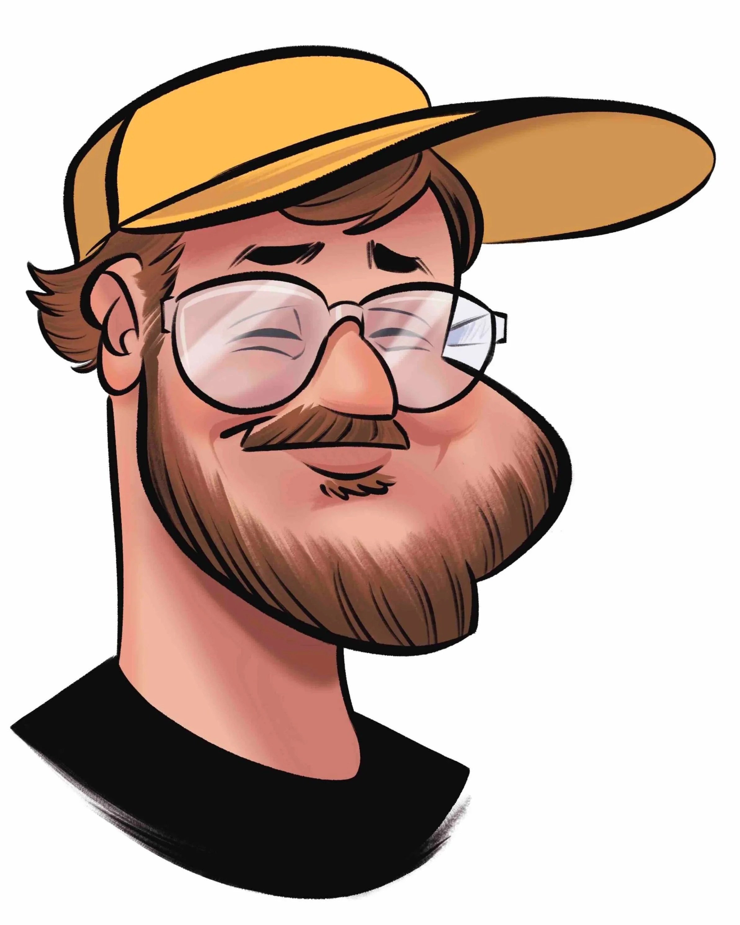 Caricature artist Isiaah self-caricature River Falls WI | DRAWING SMILES Caricatures