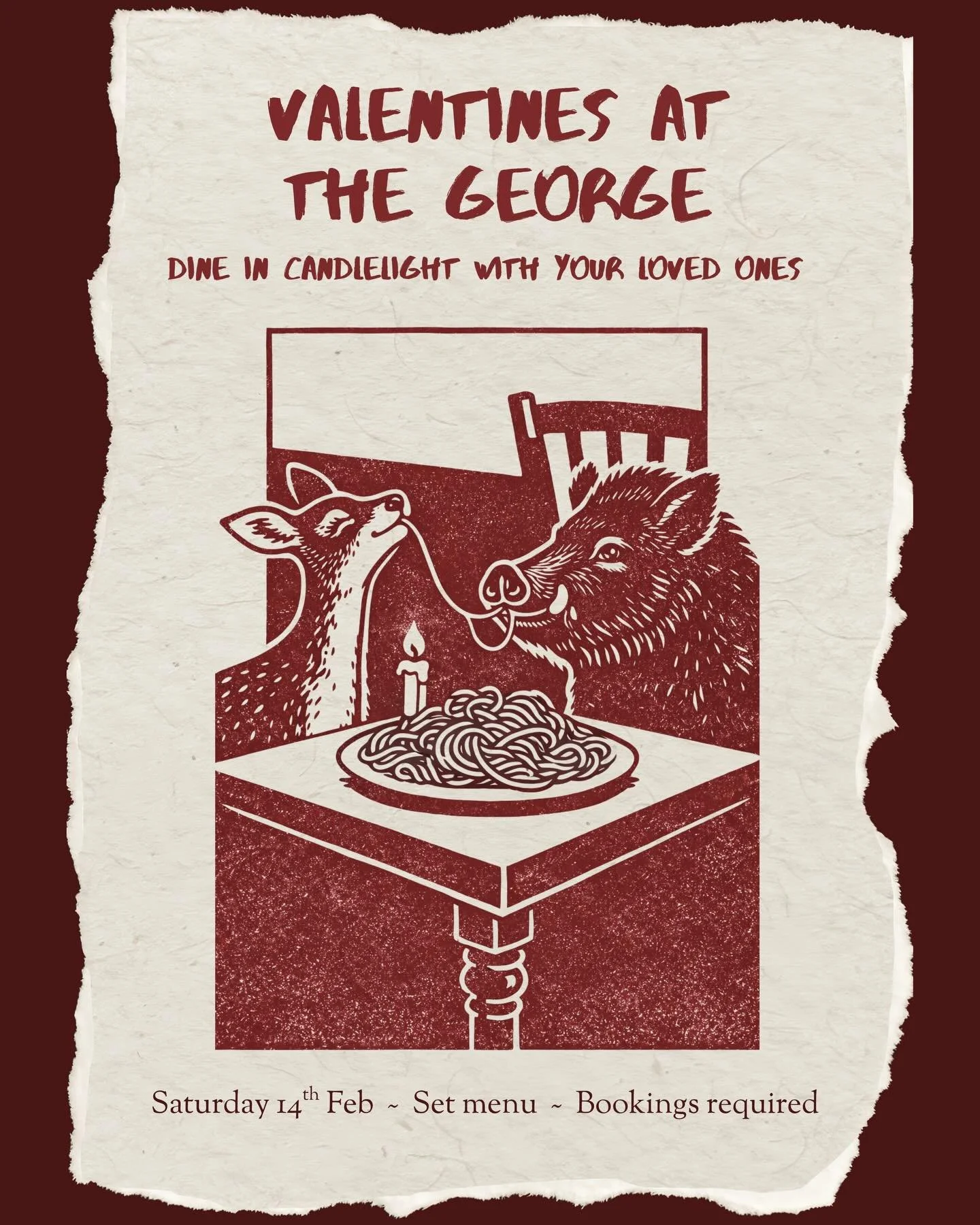 Calling all lovers (or just mates who like eating really good food together)!! 

We&rsquo;re putting on quite the spread for Valentine&rsquo;s &mdash; and the day of love wouldn&rsquo;t feel right without being surrounded by all you lot who we love s