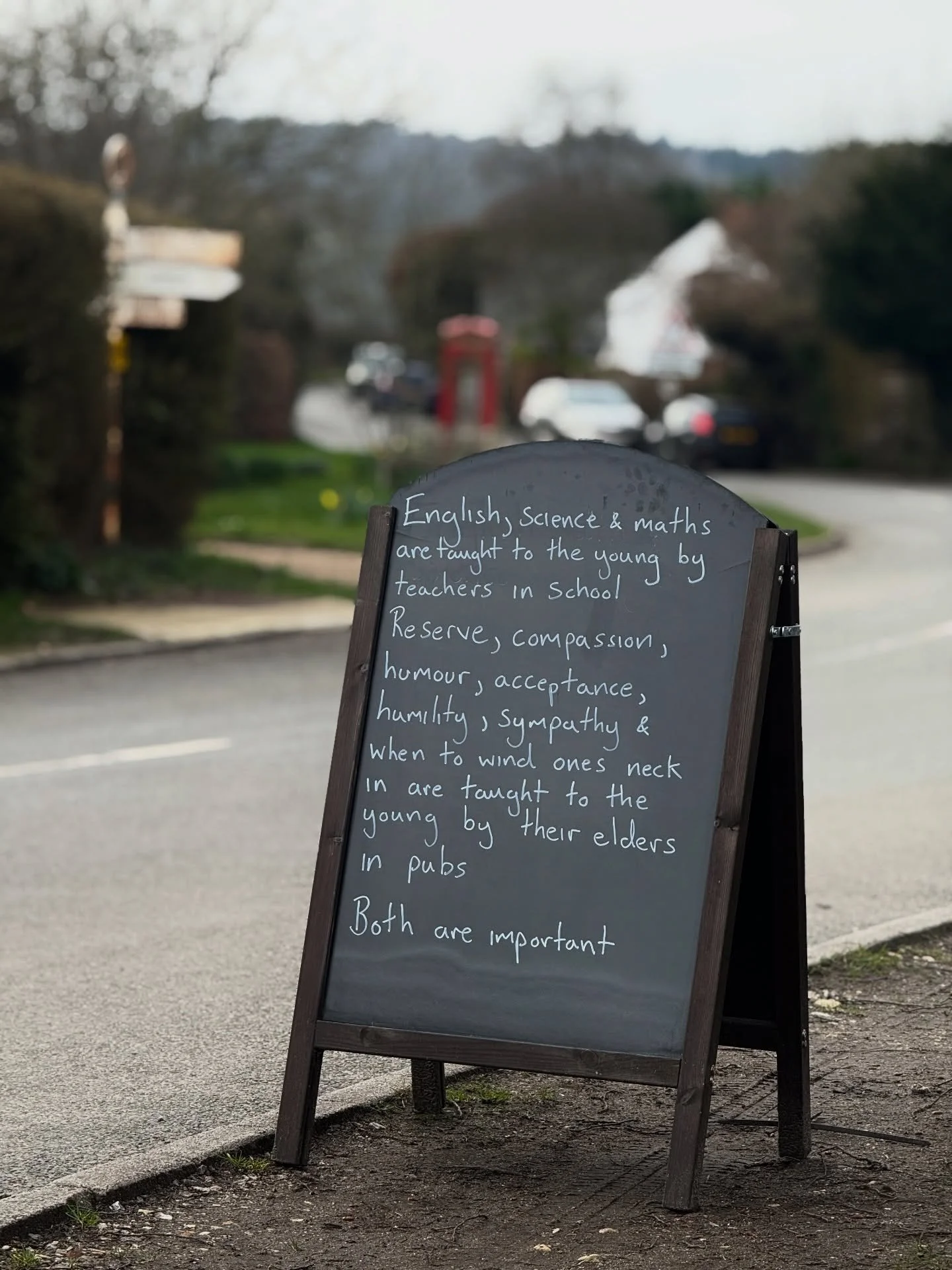Alongside pulling pints and lighting fires, the landlord at The George also offers free life advice to anyone walking past.