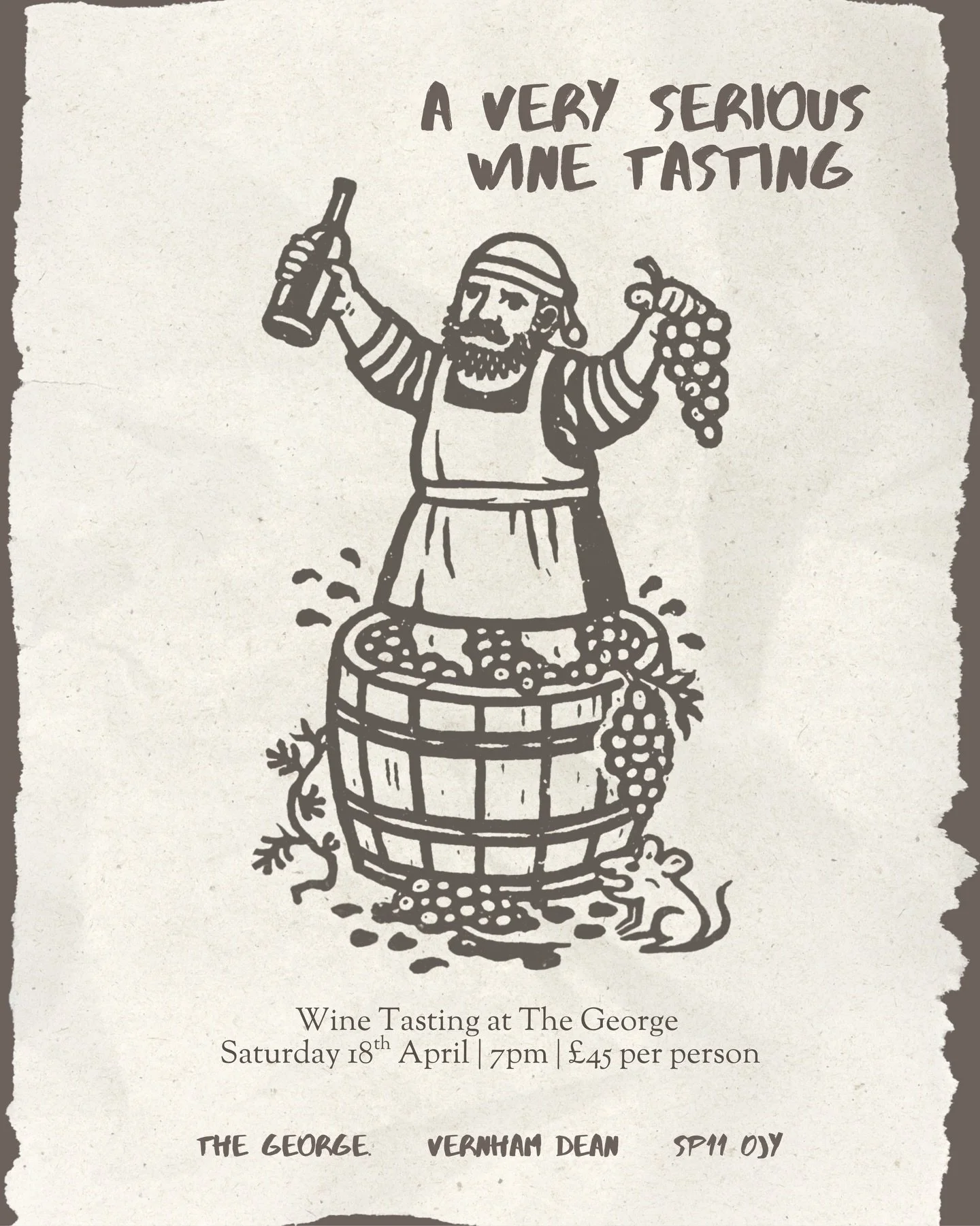 A Very Serious Wine Tasting 🍷

18th April | &pound;45 per head | 7pm till late

An evening for those who like their wine taken seriously&hellip; but their company with a bit more humour.

We&rsquo;ll be joined by our dear friends at Southern Wines (