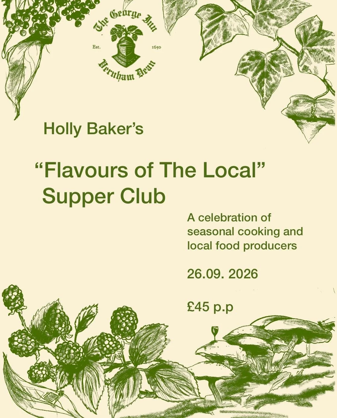 Holly Baker's "Flavours of the Local" Supper Club