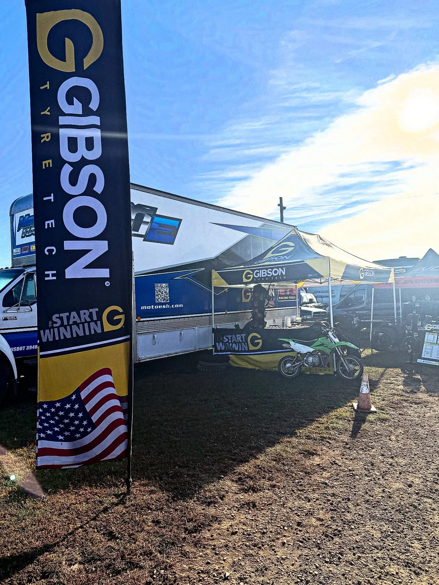 Crisp fall mornings at the track! 
#startwinning #fall #moto #motocross #morning #crispy #track #dirtbikes #tires #gibsontiretechusa