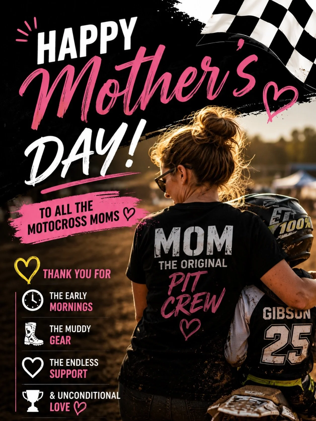 Happy Mother&rsquo;s Day to all the moms who make it happen! #mothersdayspecial❤️ 

Tag the mom that helps YOU at the races!