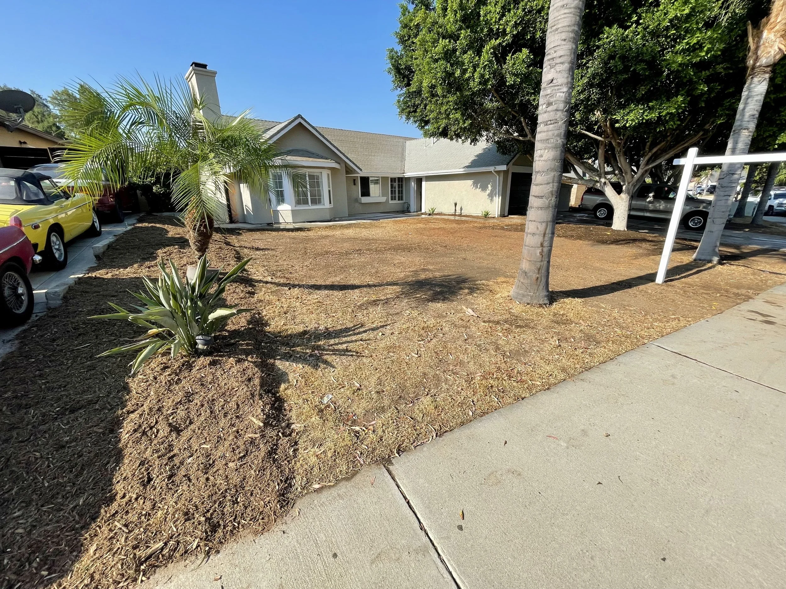 Curb appeal boost with Sod, Mulch and Plants