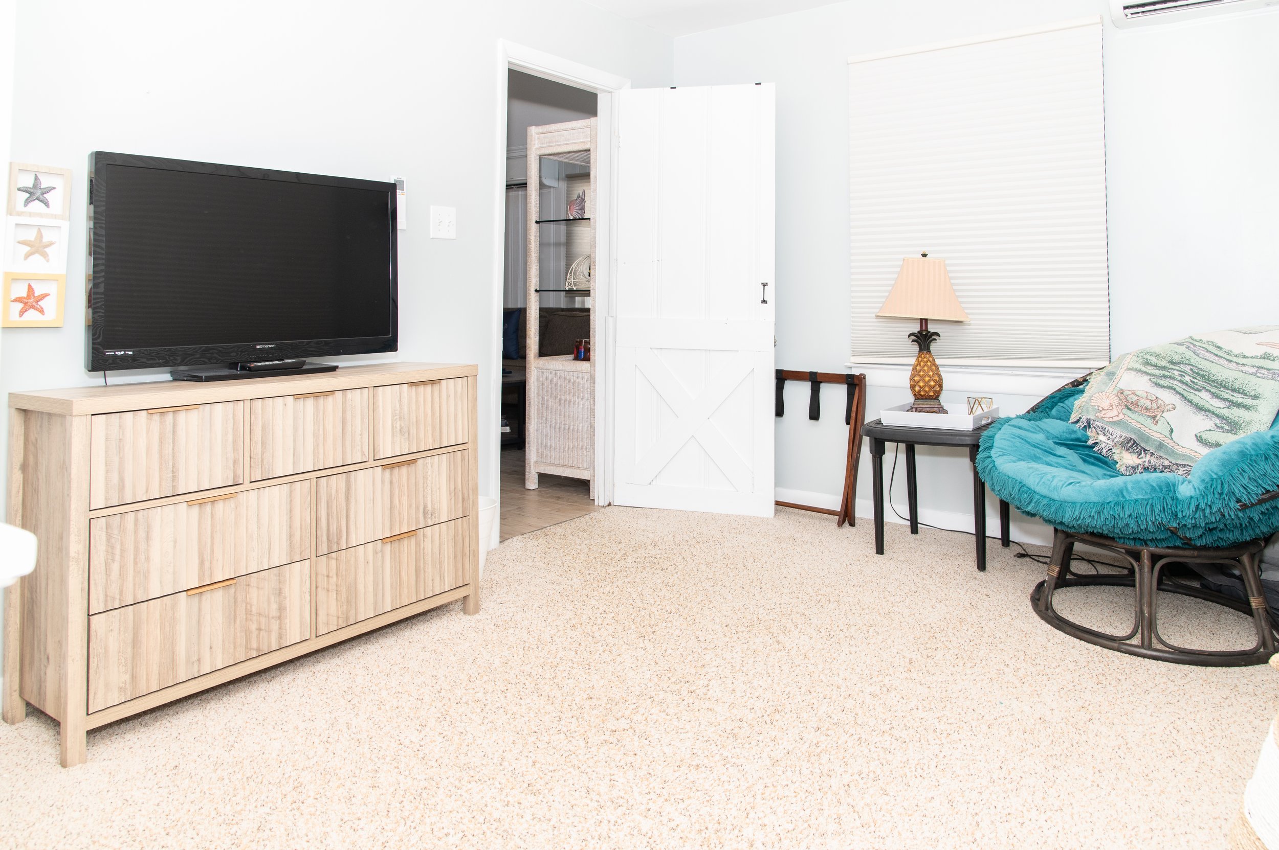 Downstairs Bedroom 1: full-sized bunk beds