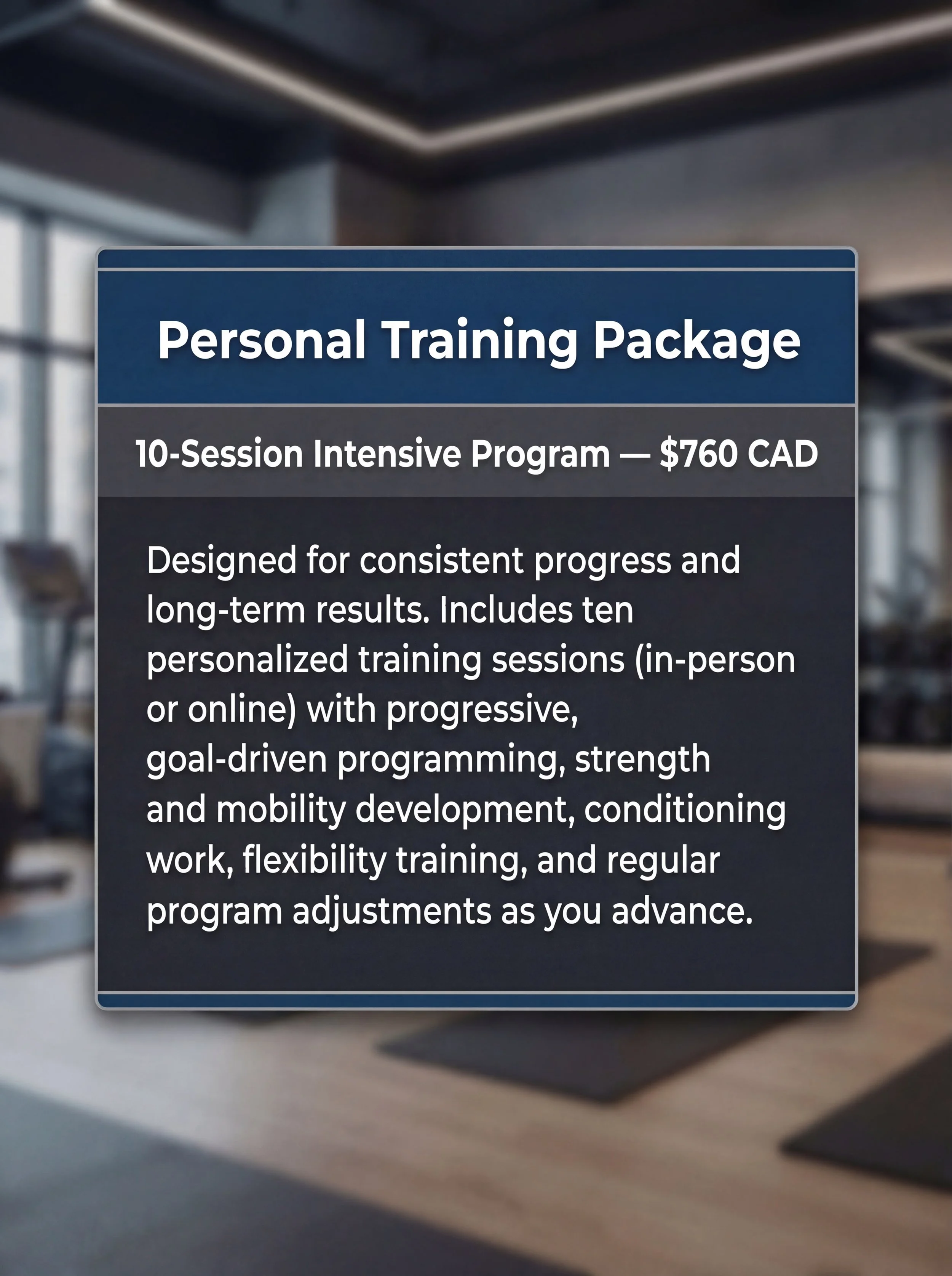 10 SESSION PACKAGE