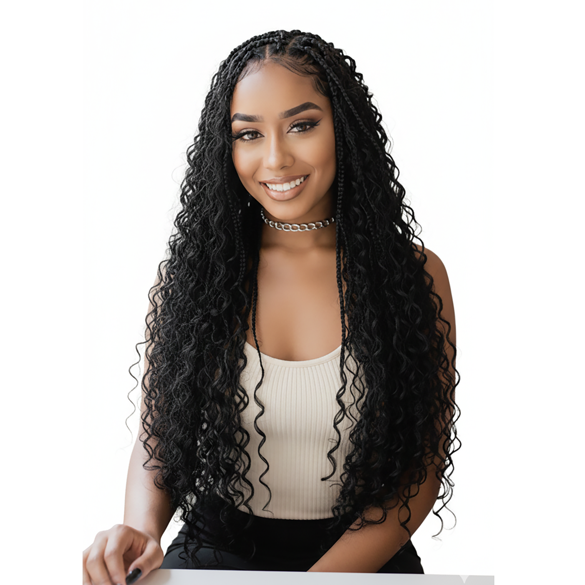 (Human Hair Blend) Deep Wave Bulk 18