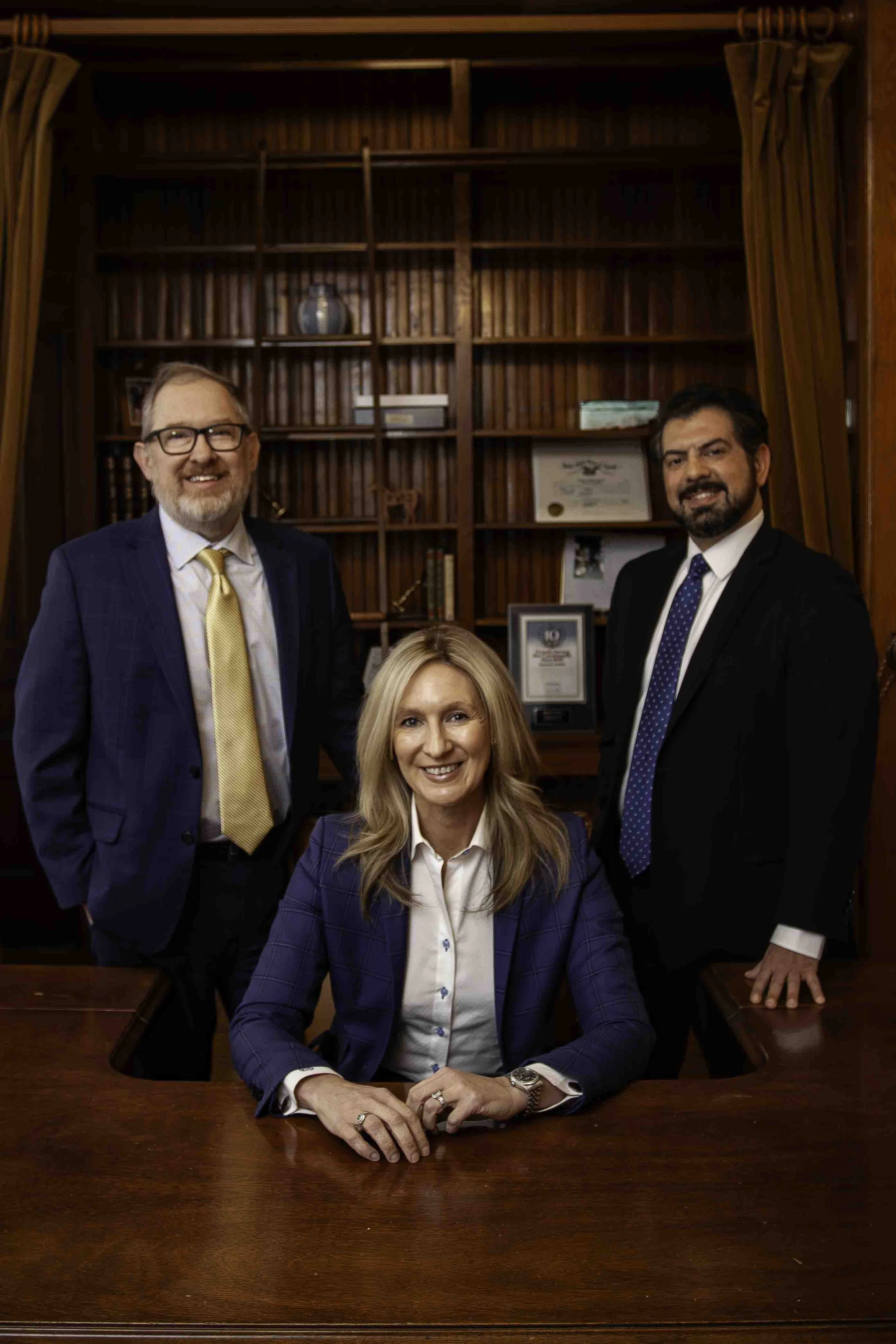 Photo of Graham Green, Karen Gerber, and Craig Principe of GGP Law in Winston-Salem, NC