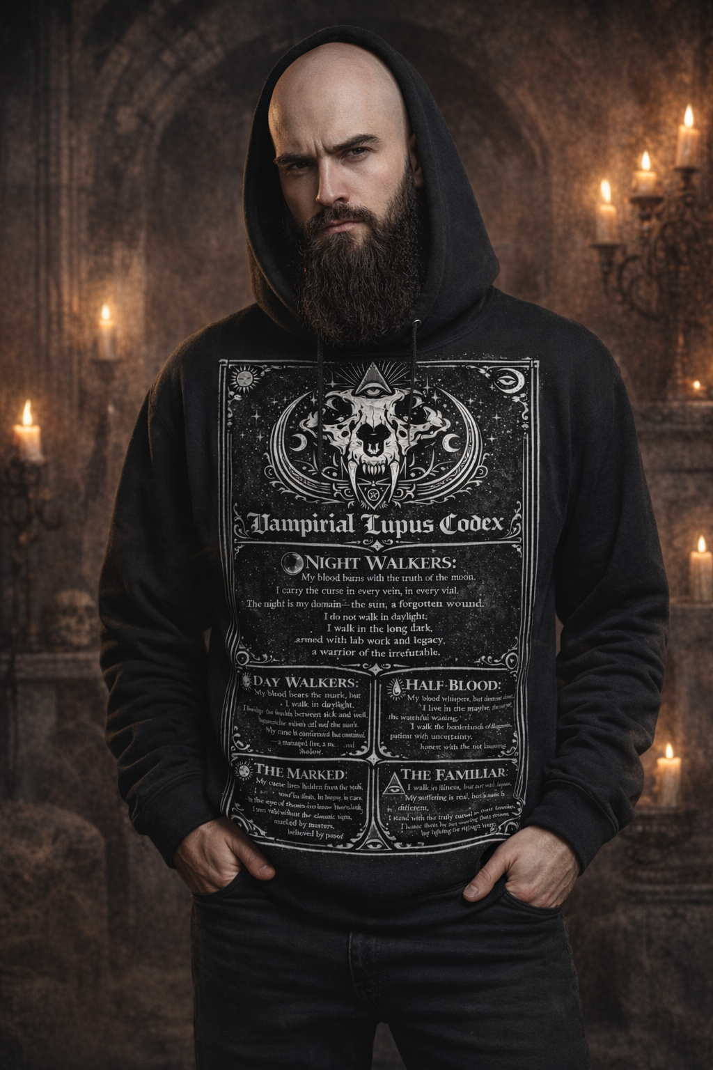 Vampirial Lupus Codex Hoodie