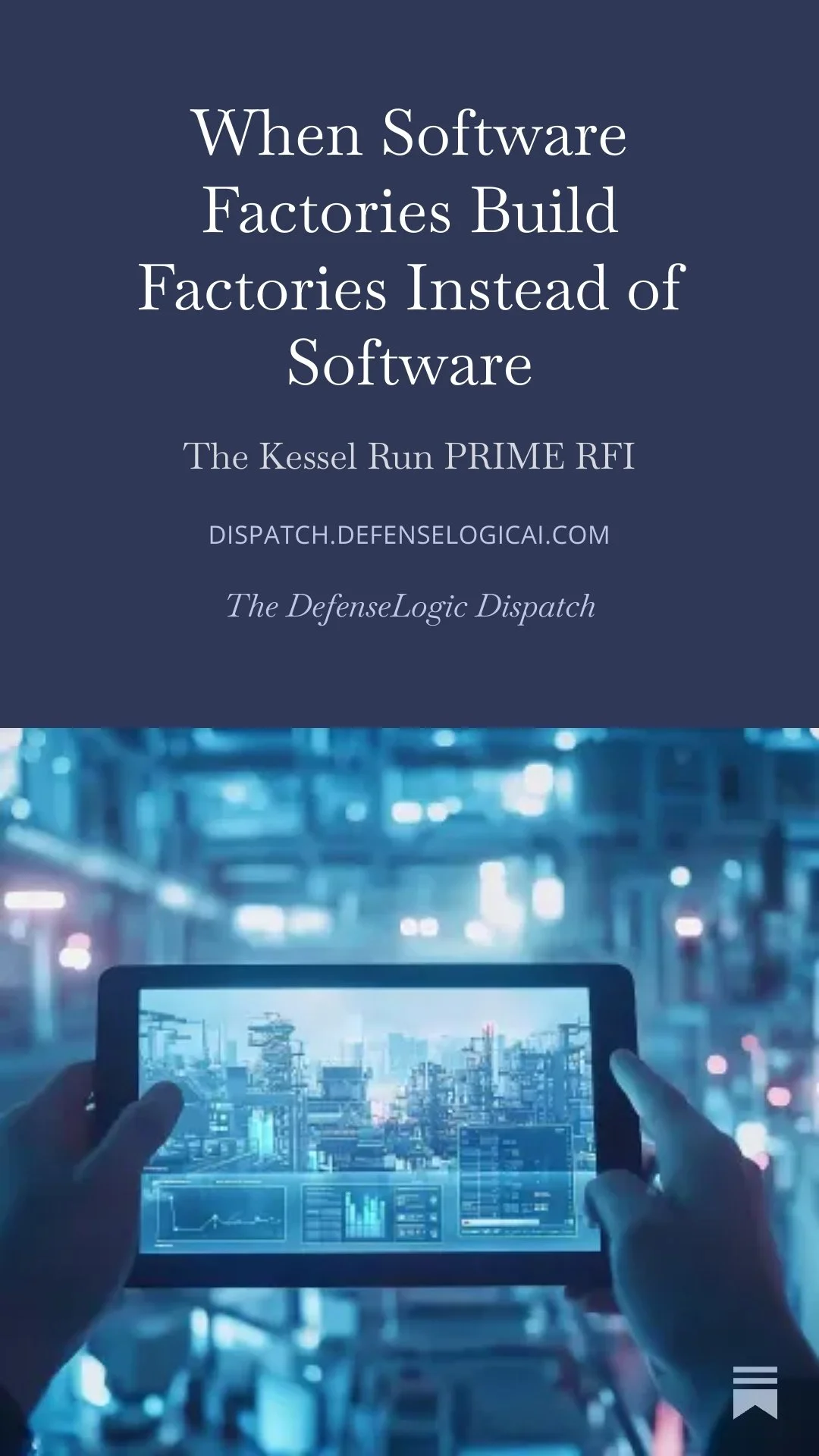 When Software Factories Build Factories Instead of Software