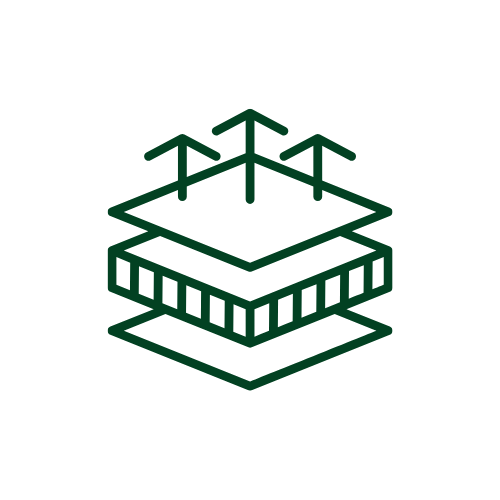 Stylized icon of a motherboard with circuit connections.