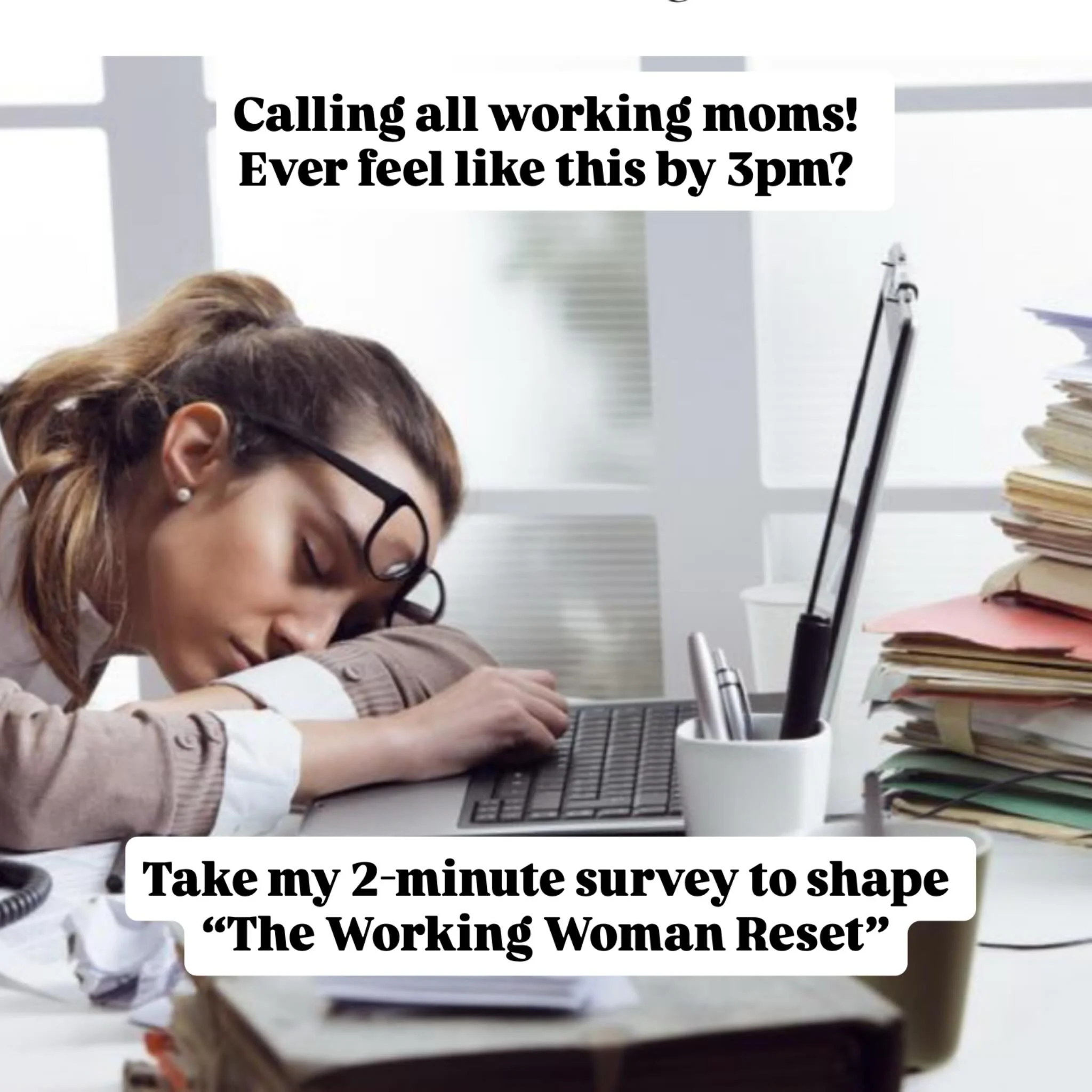 Working moms&hellip; can I ask you something?

Does your day ever look like:
☕ Running on fumes
🍽 Eating &ldquo;whatever&rsquo;s around&rdquo; between meetings
🧠 Feeling foggy or wired-but-tired
💻 Falling into bed exhausted&hellip; then waking up 