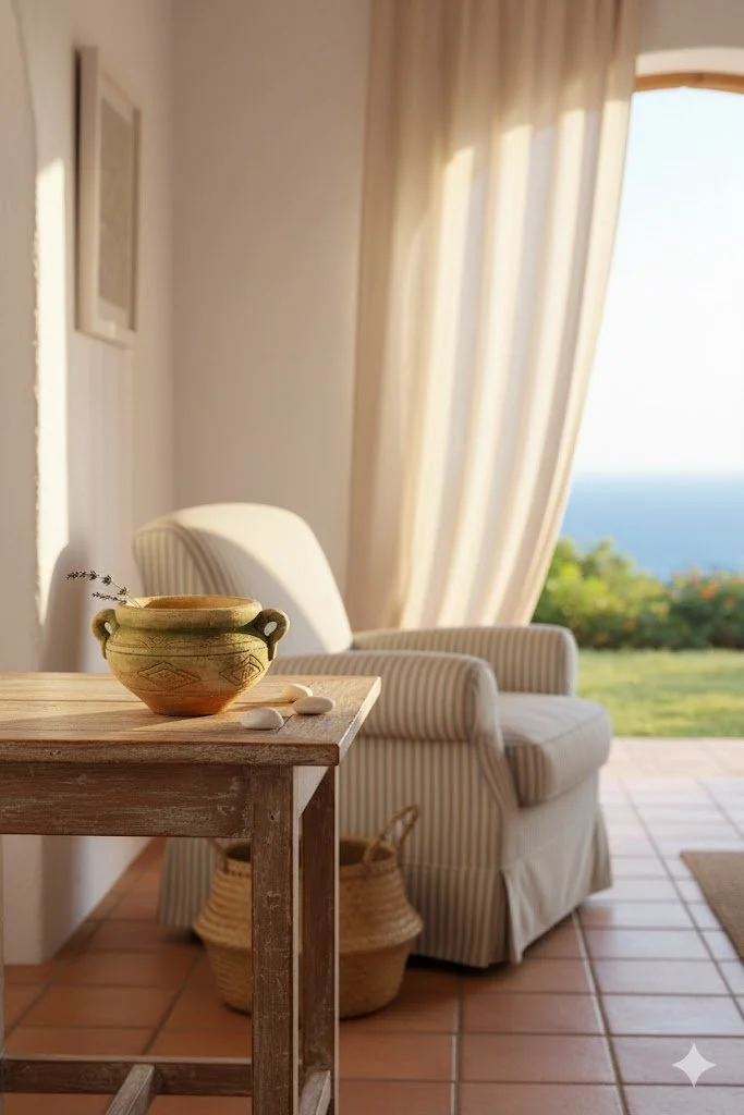 rustic stone small pot for living room