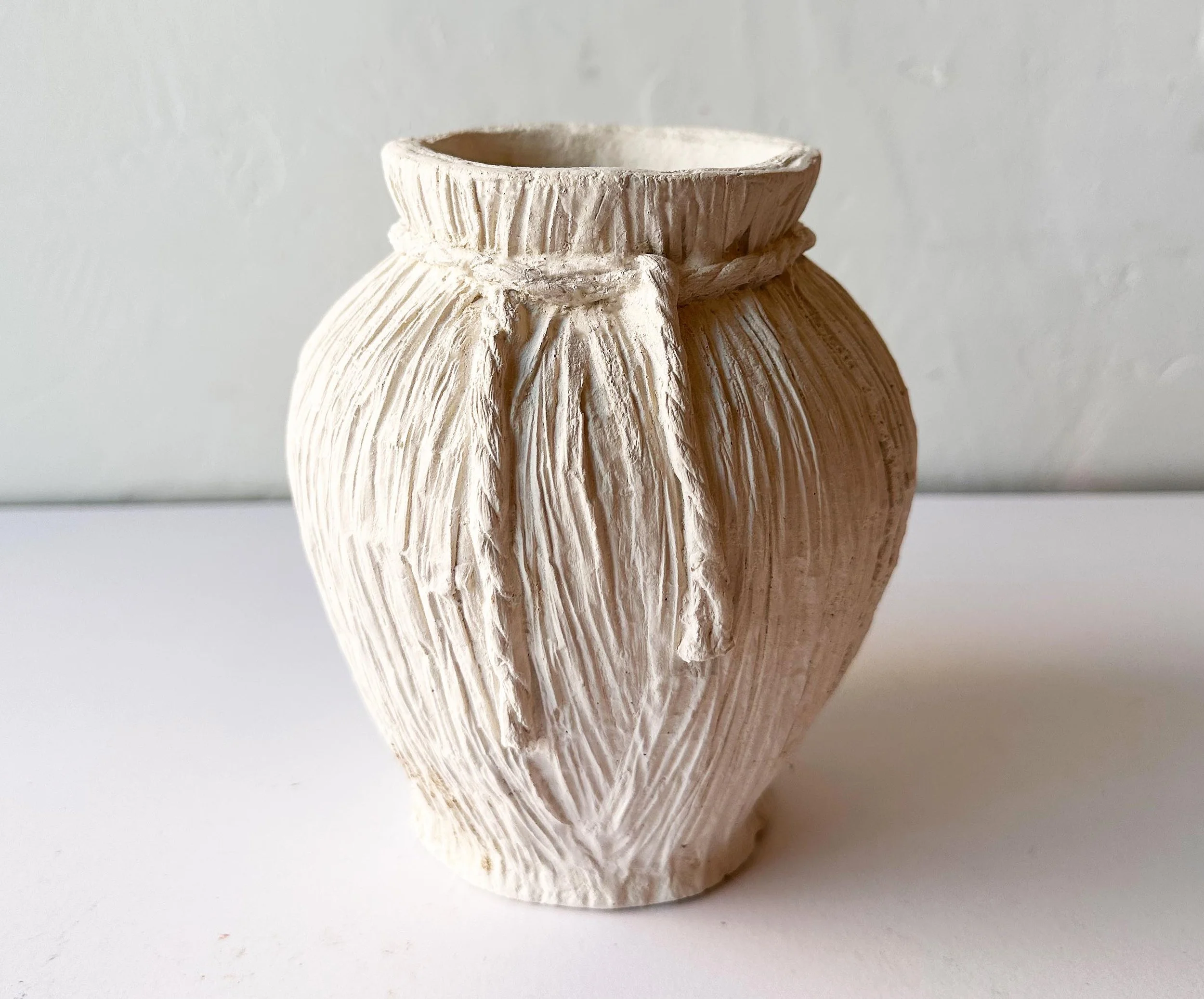 white stone decorative vase