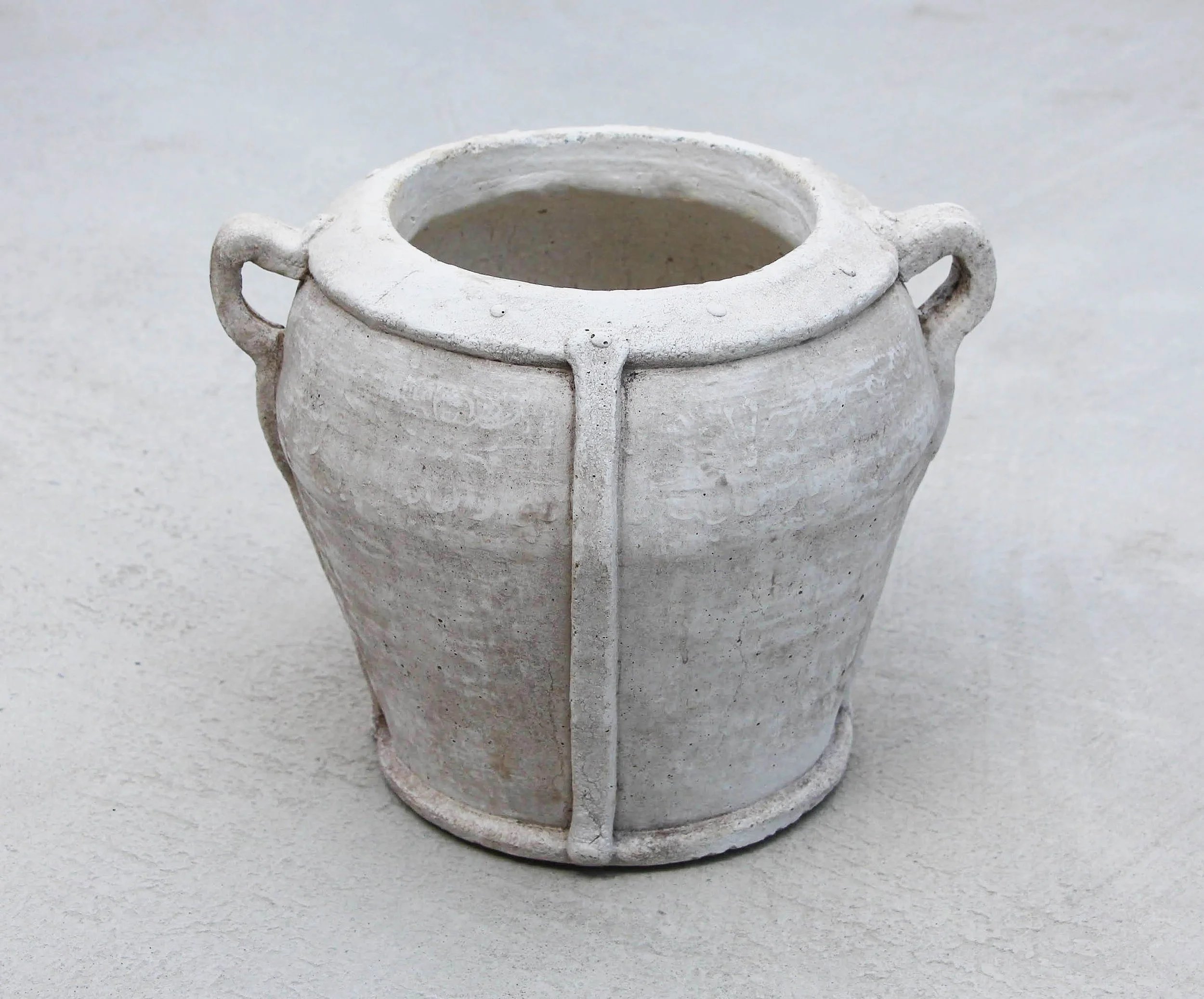 large white stone pot
