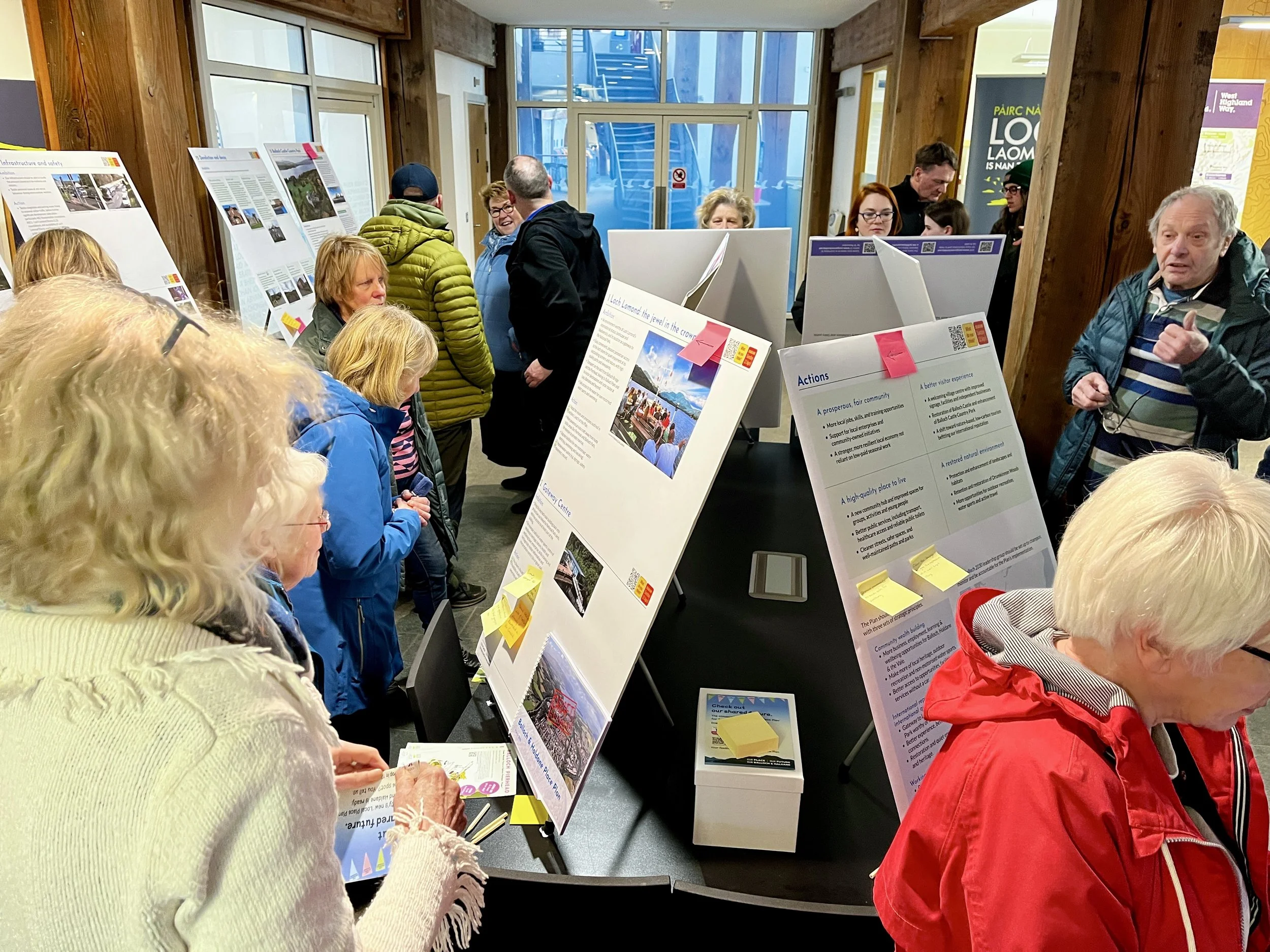 people chatting at the event