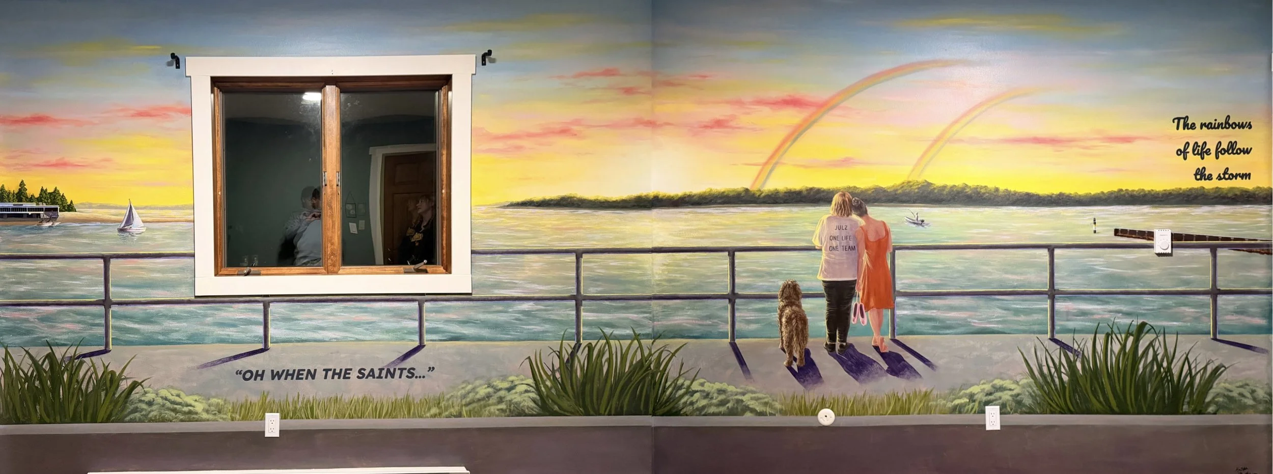 Two-wall Memorial Mural in Bighorn, Wyoming, commissioned by Nate and Kate Gladdin, 2025