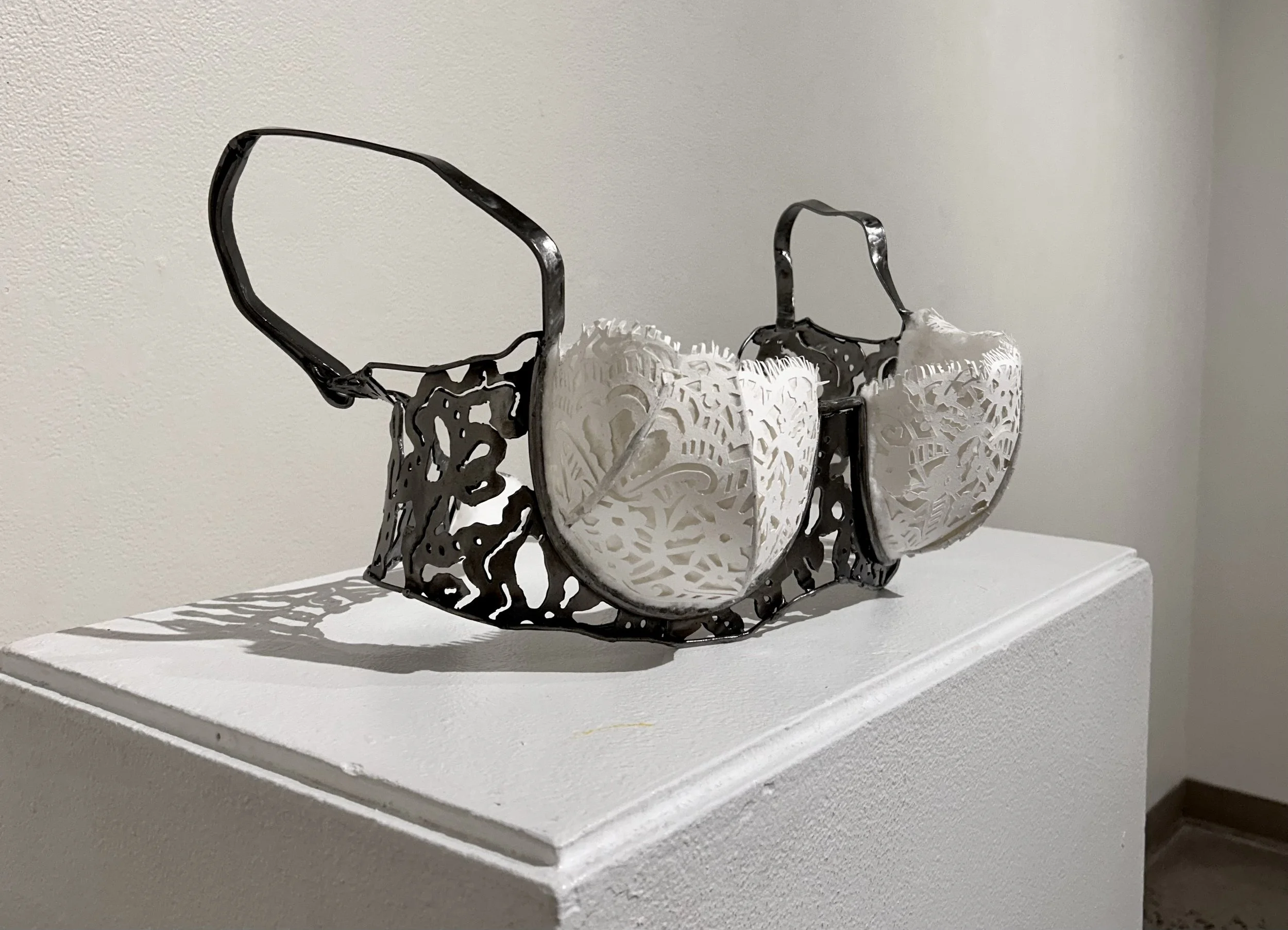 "DD" steel, mulberry paper, tissue paper, BFK paper, cotton fibers, 2024