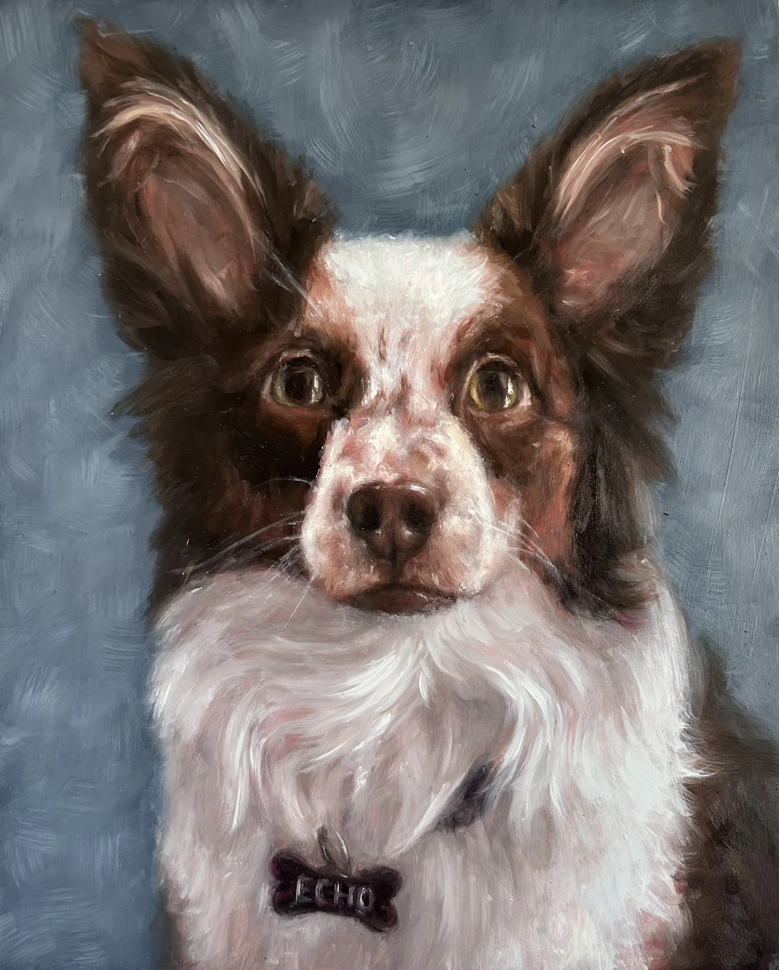 "Echo" oil on wood panel, 8x10in, 2026