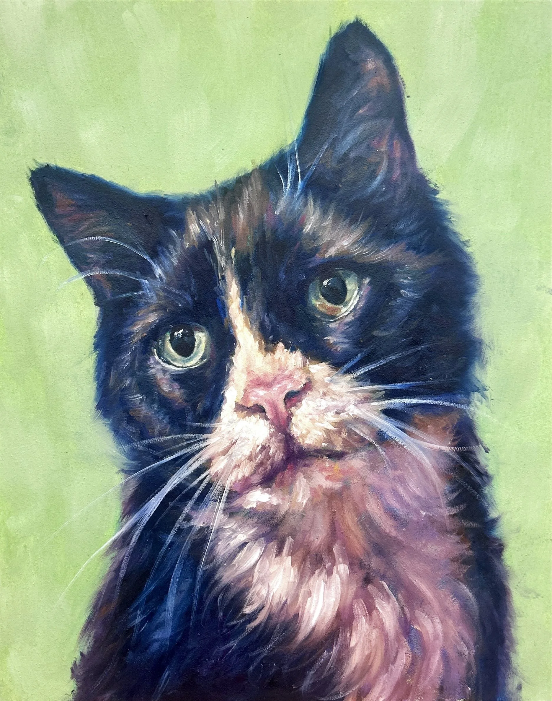 "Portrait of Pistol" commissioned portrait, oil on panel, 2025