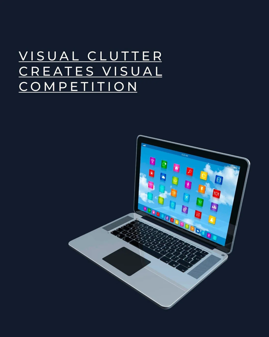 When your screen or workspace is overloaded with details, your brain spends more effort filtering what matters.

Studies show that &ldquo;feature congestion&rdquo;, too many overlapping visual elements, slows search speed and reduces accuracy.

Declu