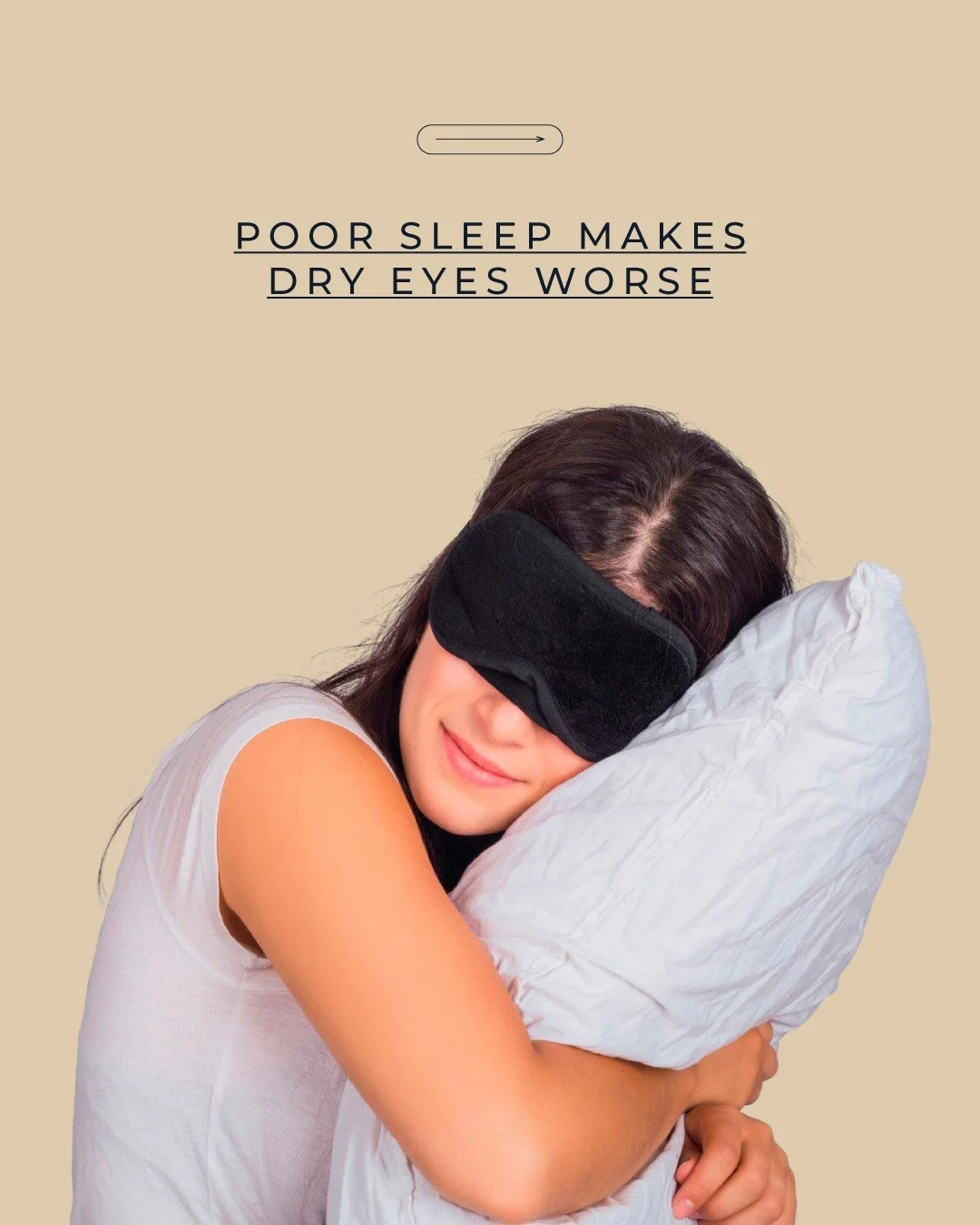 Poor sleep and dry eyes are more connected than most people realize 😴👁️

Research shows that people with dry eye disease often have poorer sleep quality, take longer to fall asleep, and get less restorative sleep overall. It&rsquo;s a two-way stree