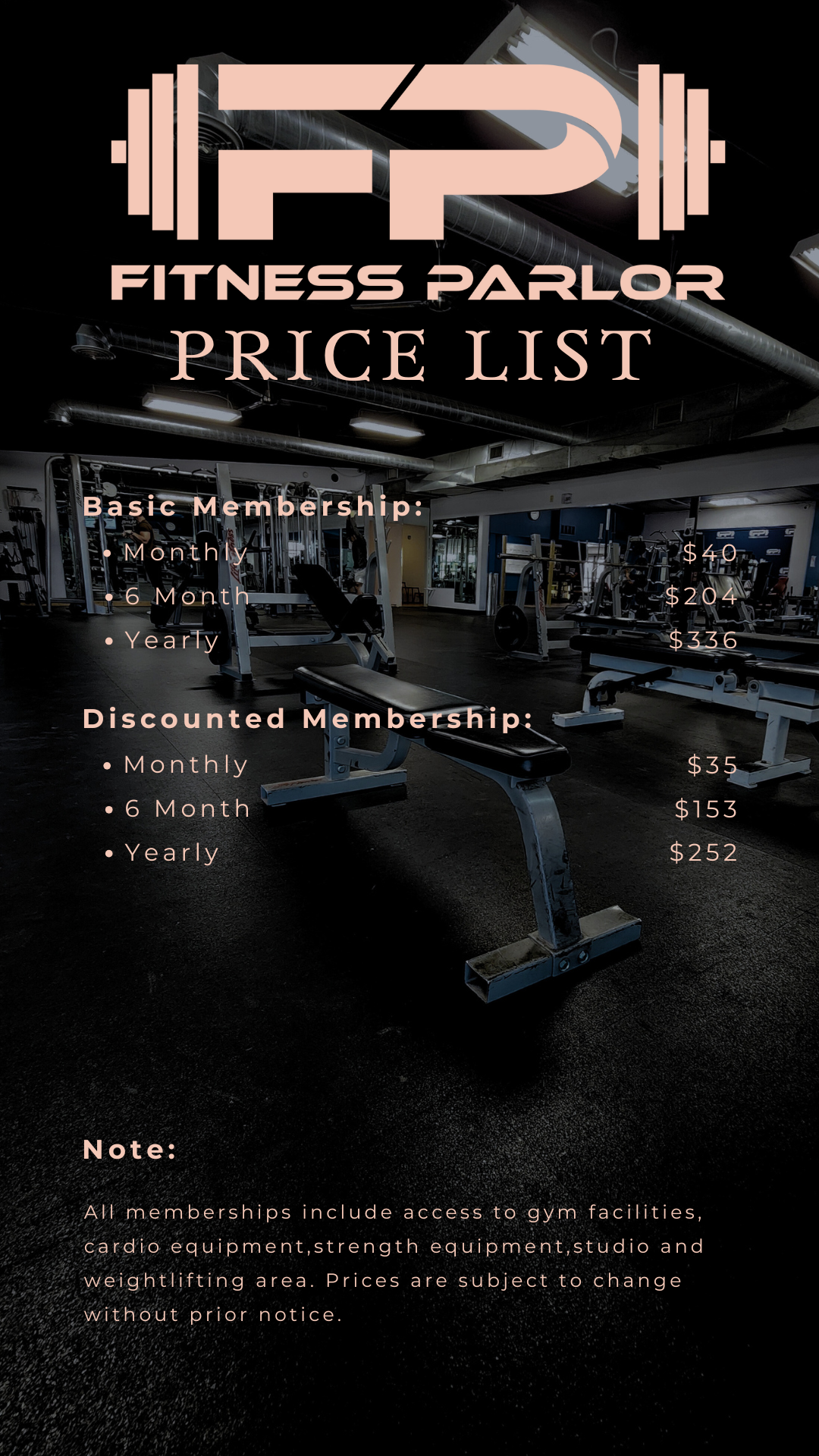 Memberships | Join Today — Promote Your Fitness Goals — The Fitness Parlor