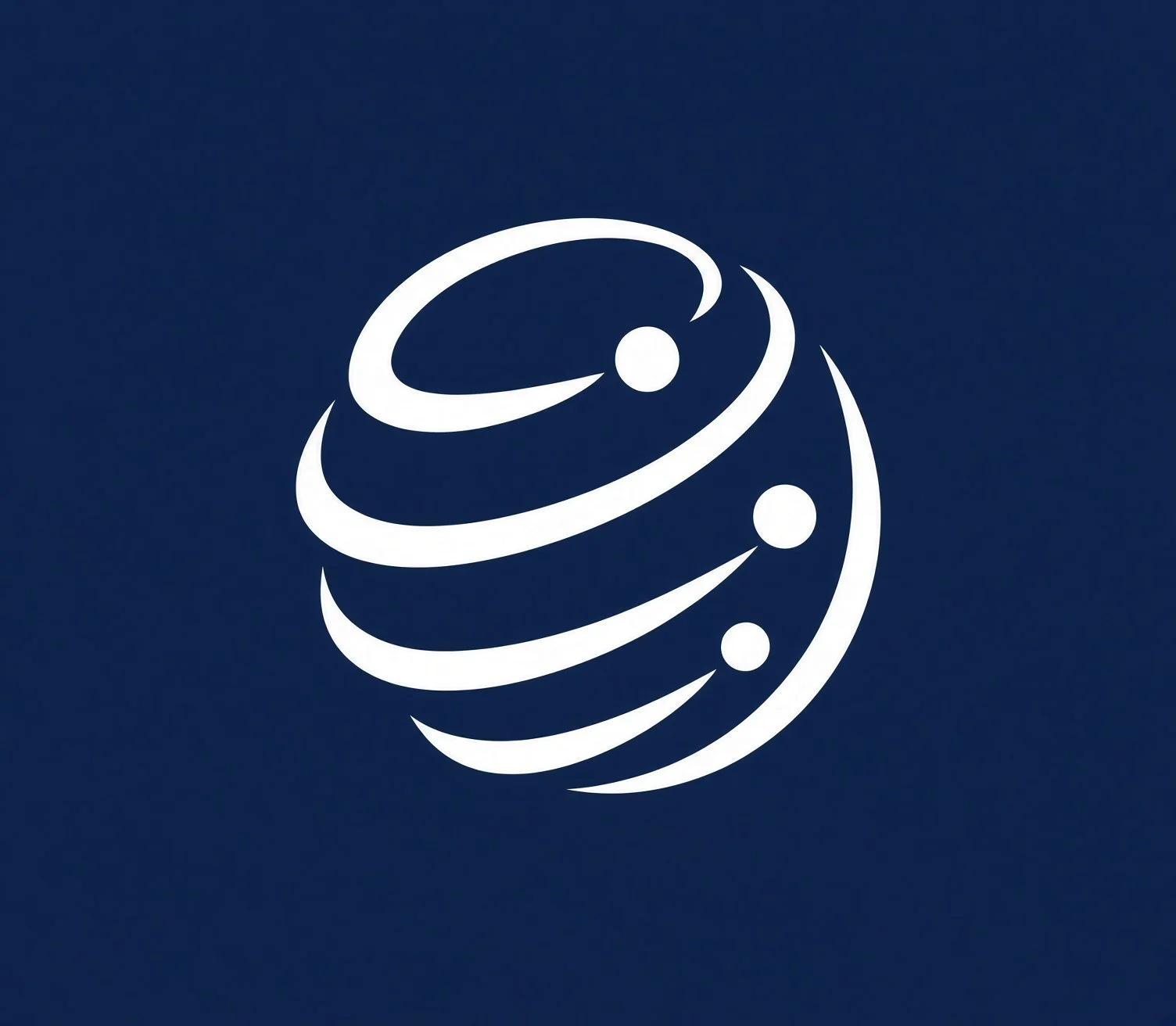 Logo of NSN Global Services featuring a stylized white planetary orbit graphic on a dark blue background.