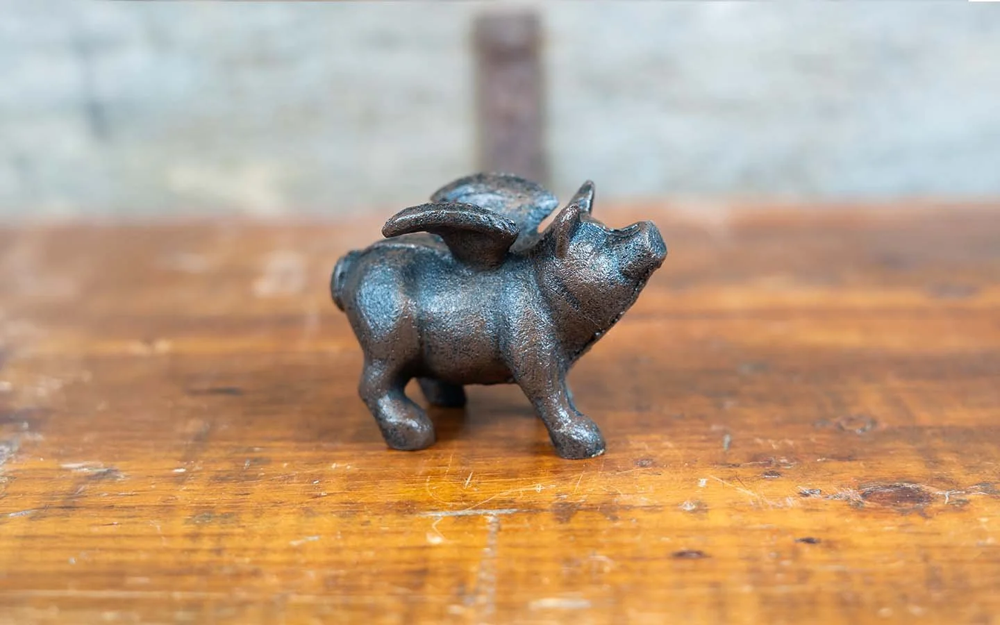 Whimsical Winged Pig Figure