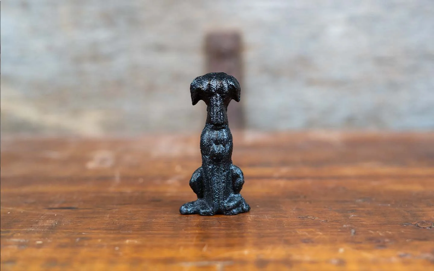 Rustic Cast Iron Dog Figurine