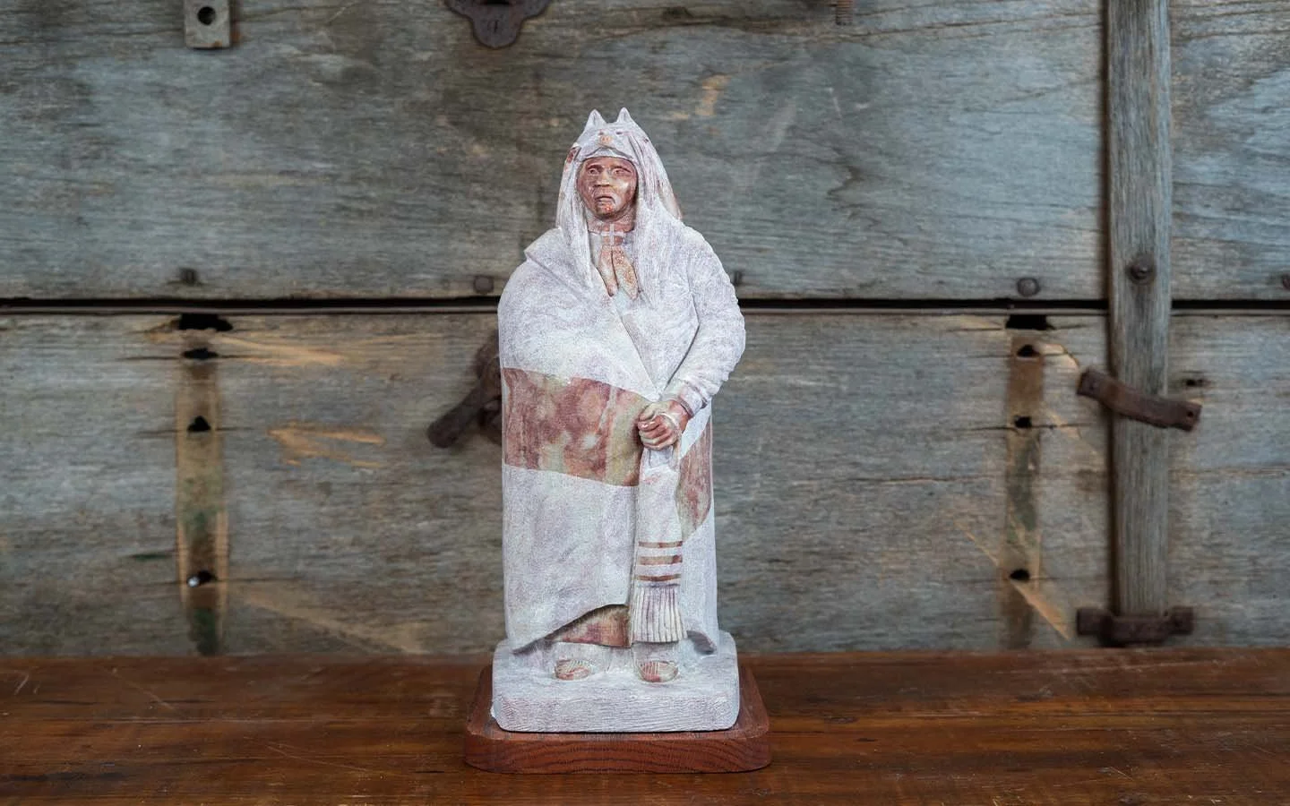 Native American Alabaster Wolf Spirit Figure