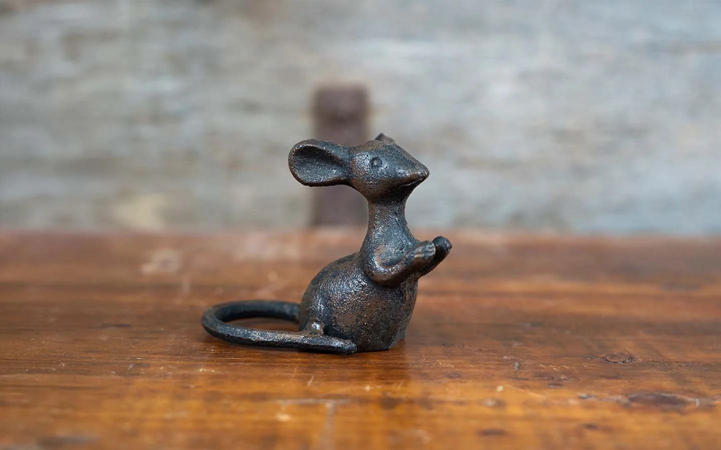 Charming Cast Iron Mouse Figure