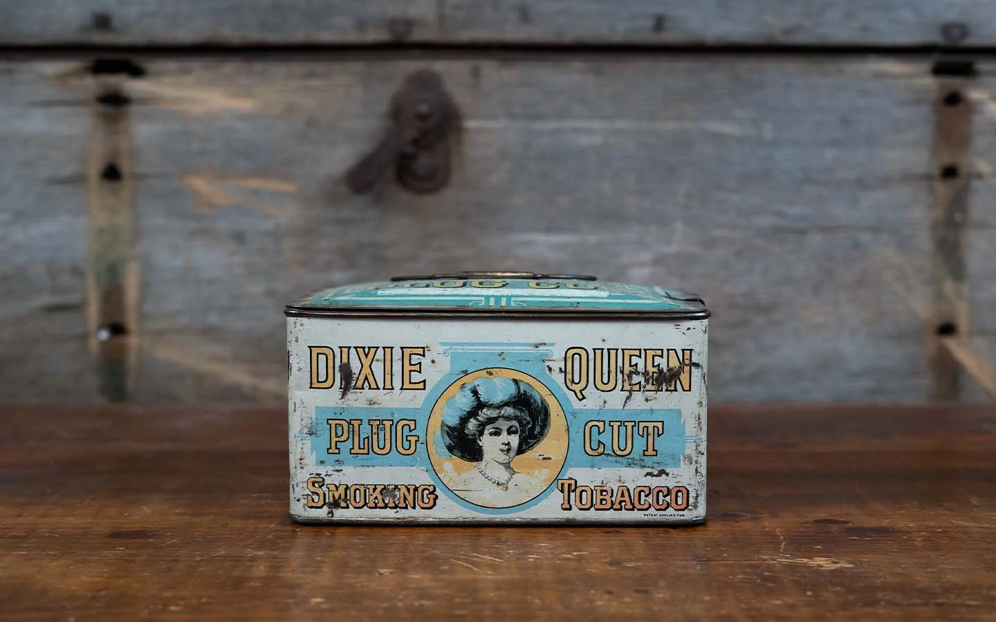 Vintage Dixie Queen Tobacco Tin Lunchbox