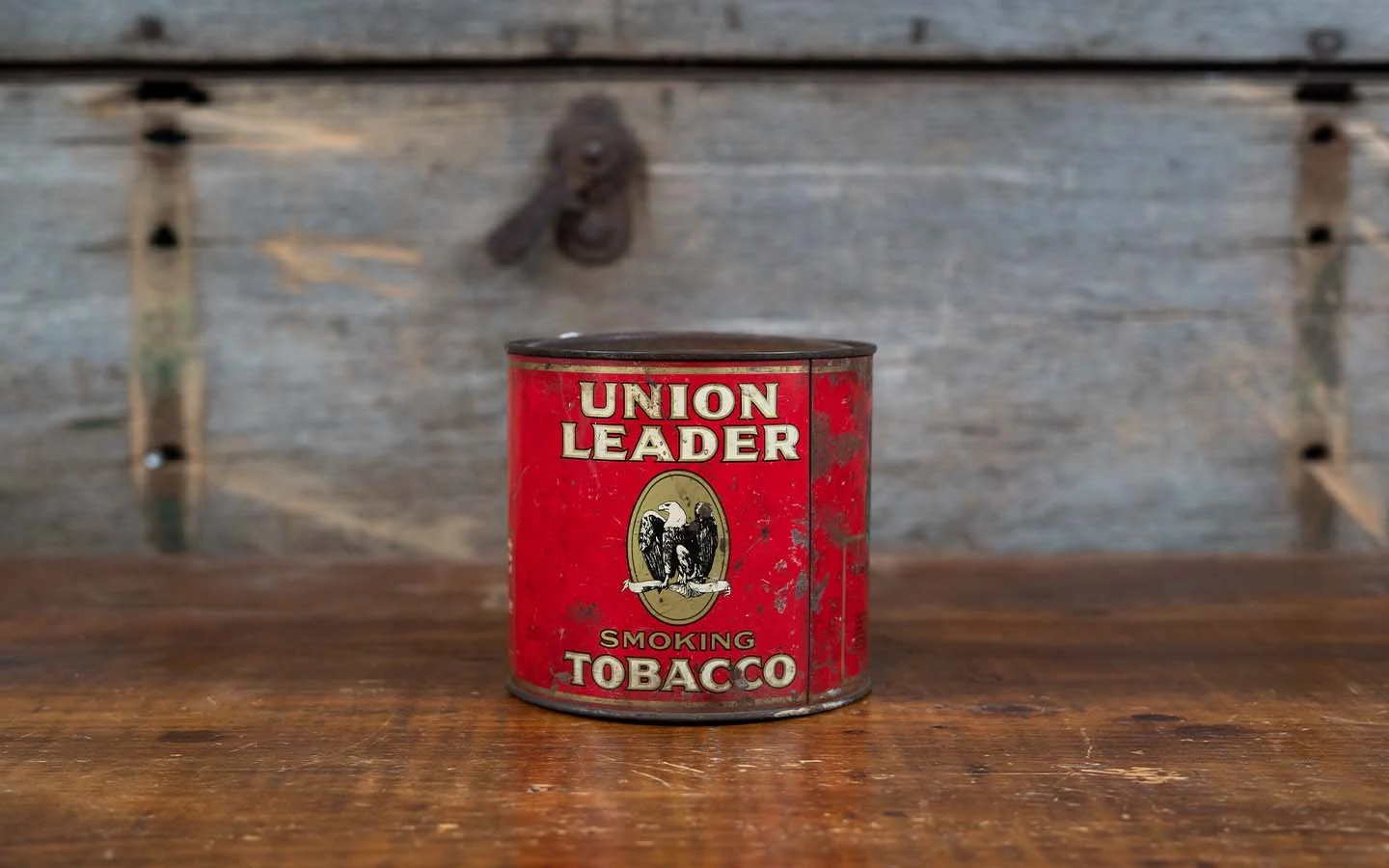Vintage Union Leader Tobacco Can