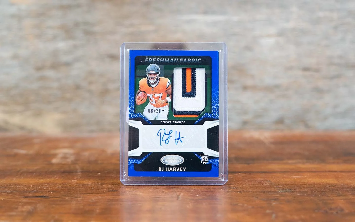 RJ Harvey Freshman Fabric Autographed Sports Card