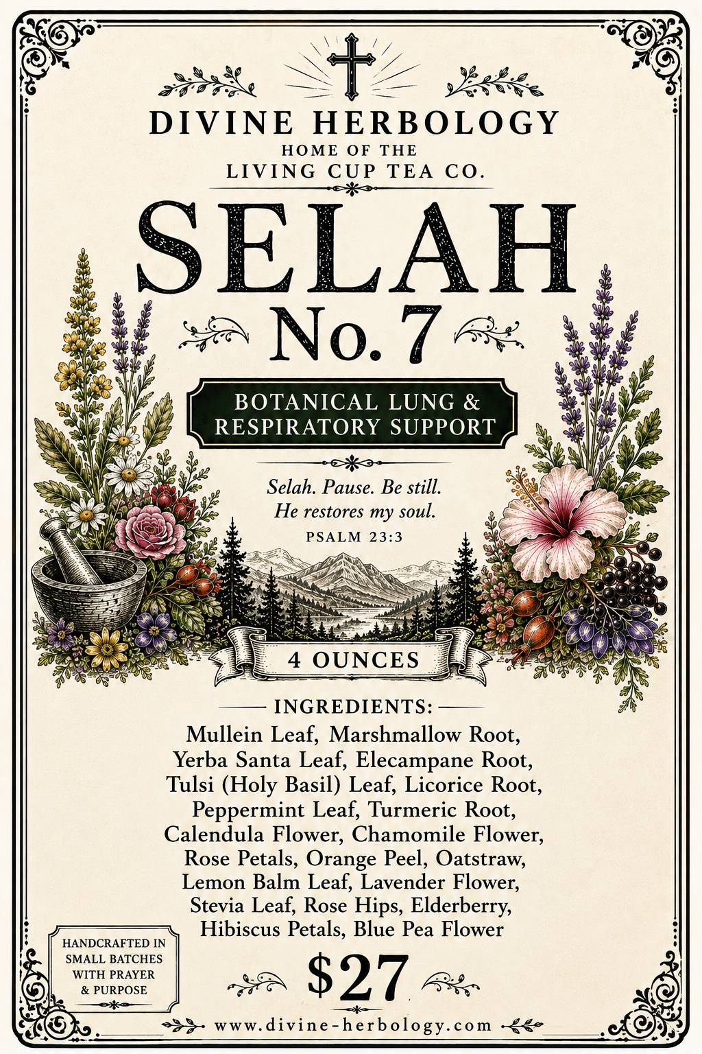 Selah No. 7  Botanical Lung & Respiratory Support Tea