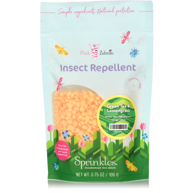 Green Tea & Lemongrass Natural Insect Repellent Wax Melt Sprinkles