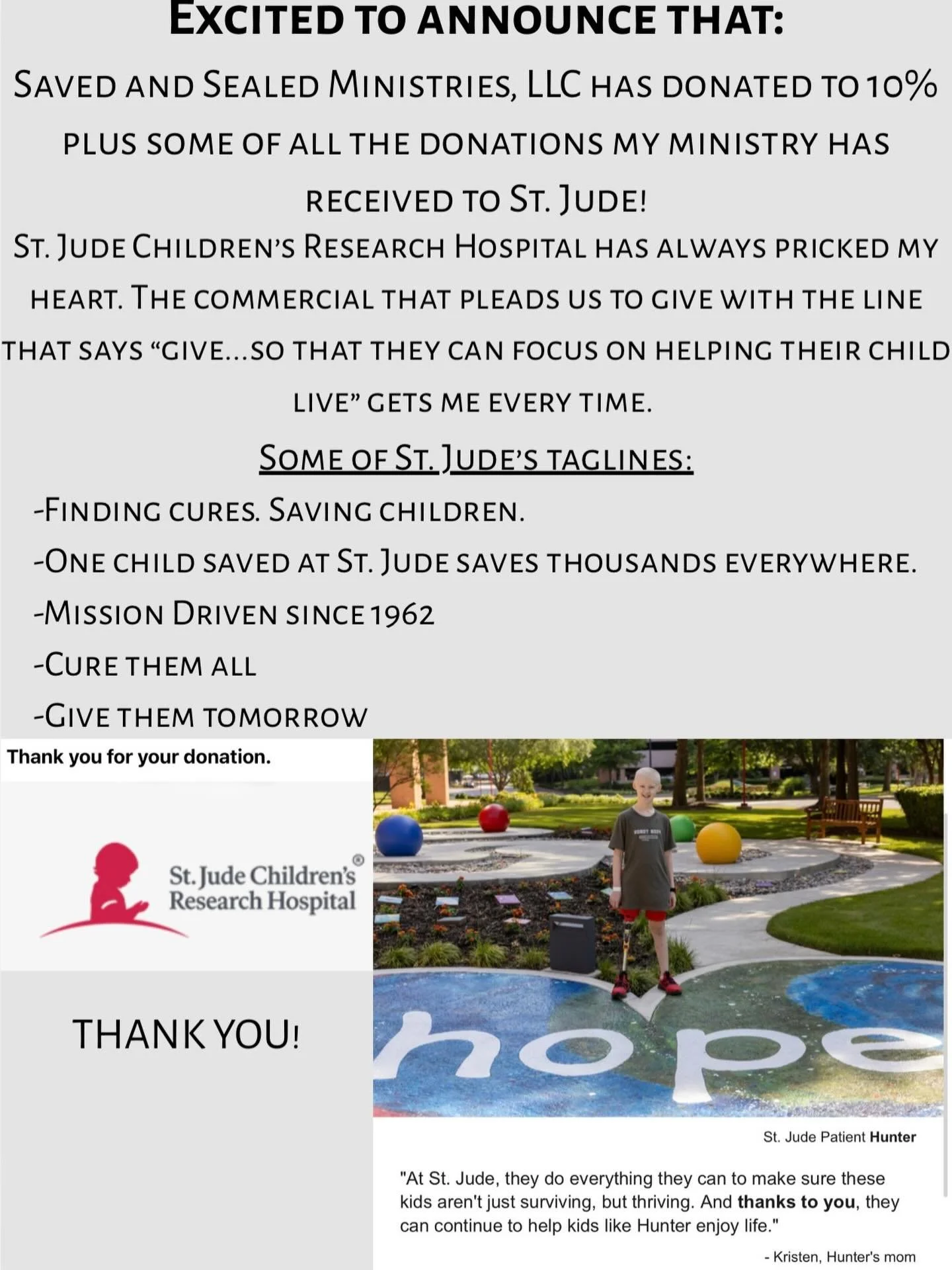 Announcement! 📣 @stjude