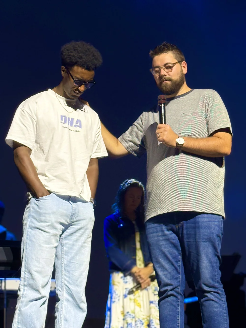Two leaders on stage together
