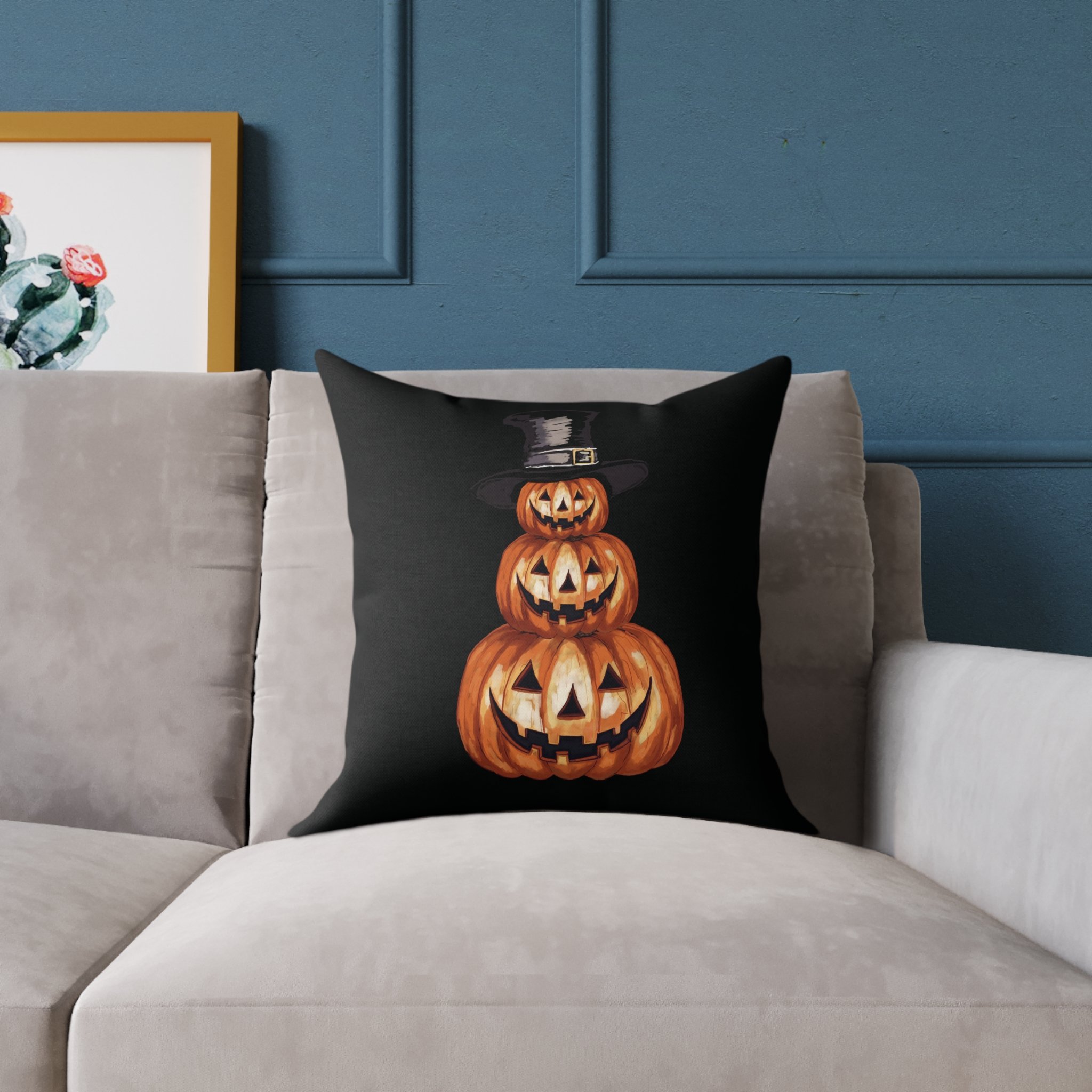 Halloween Jack O' Lantern Pillow 18"