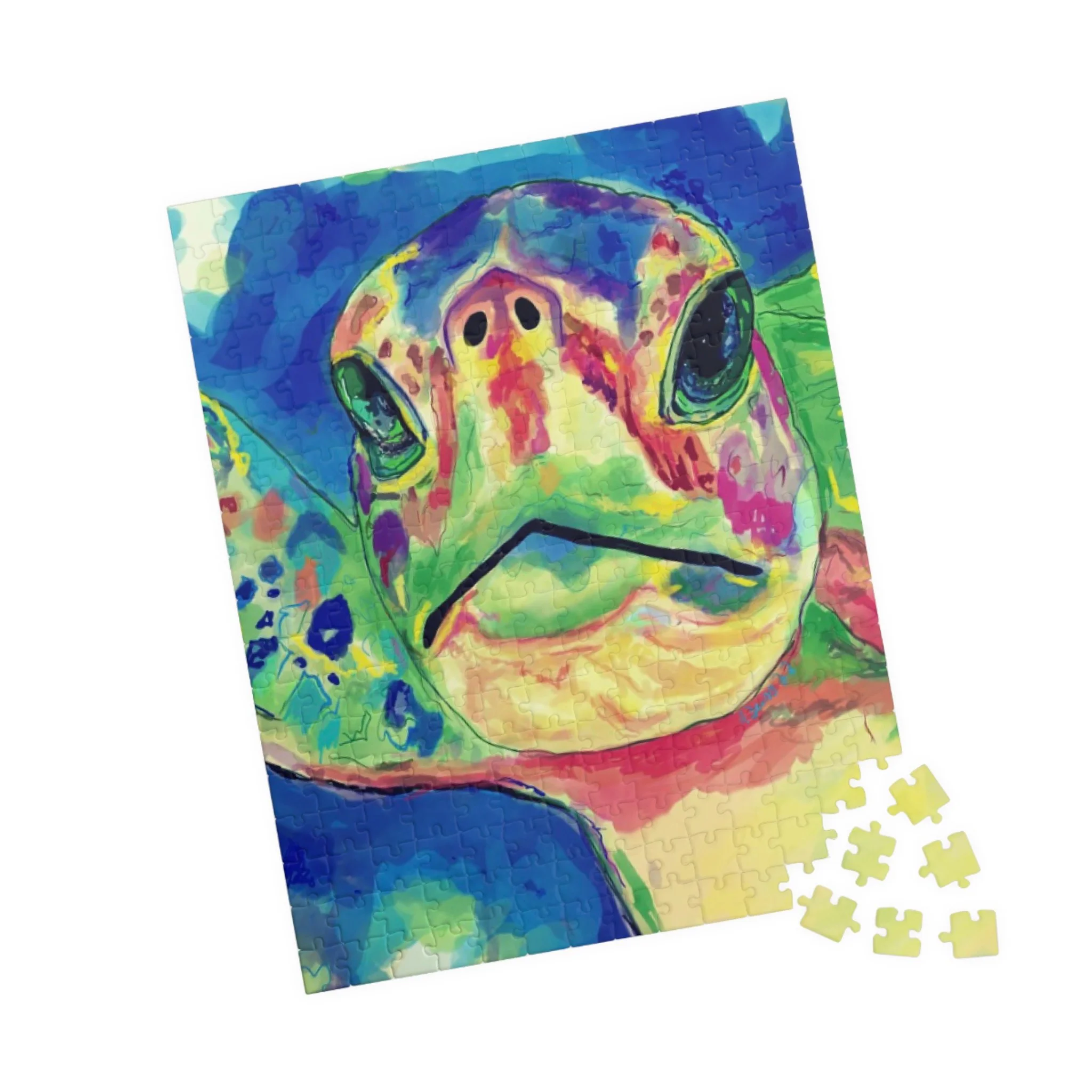 Rainbow Sea Turtle Jigsaw Puzzle 110 pieces